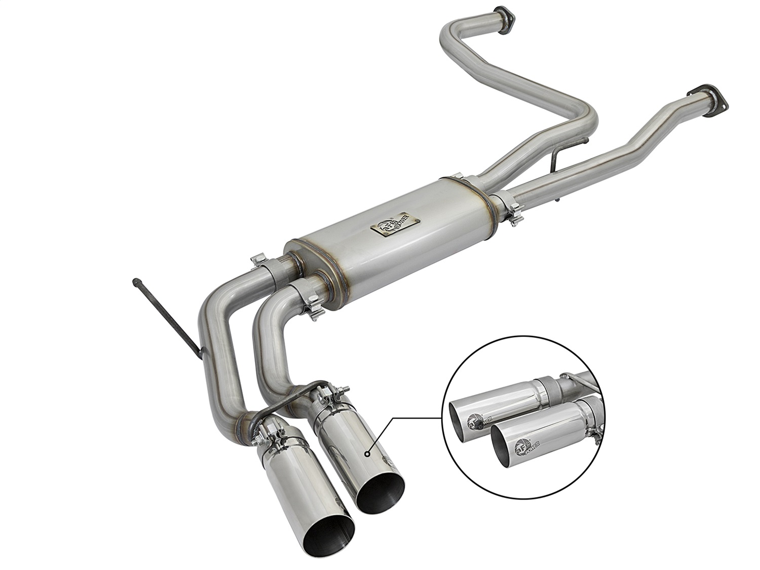 aFe Rebel Series 3in SS Cat-Back Exhaust System For 04-15 Titan V8 5.6L