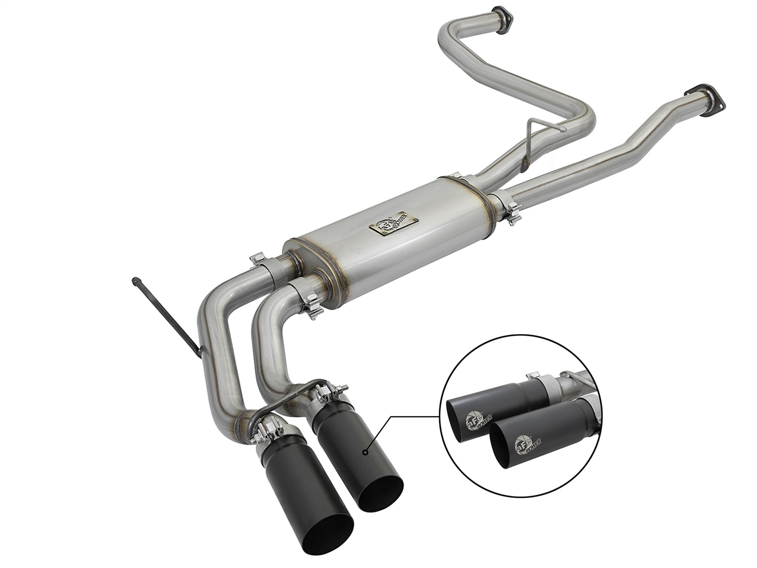 aFe POWER Rebel Series 2-1/2in 409 SS Cat Back Exhaust Fit 16-17 Titan V8 5.6L