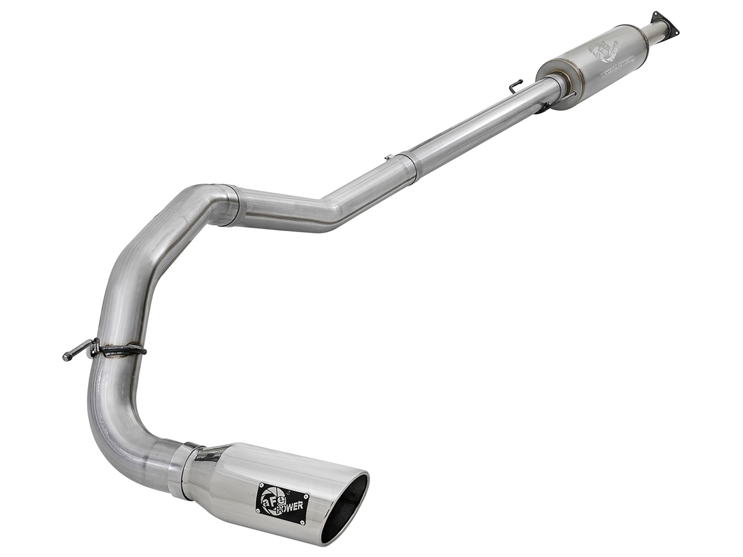 AFE Filters 49-46127-P LARGE Bore HD Down-Pipe Back Exhaust System Fits Titan XD