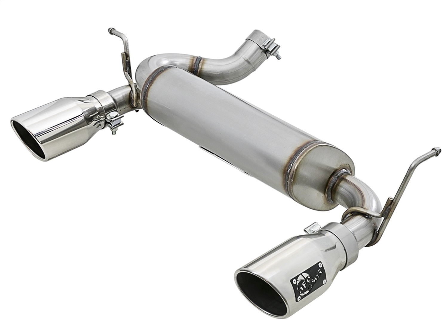 aFe Rebel Series 2.5in Axle-Back Exhaust Fits 07+ Wrangler (JK) V6 3.6L/3.8L