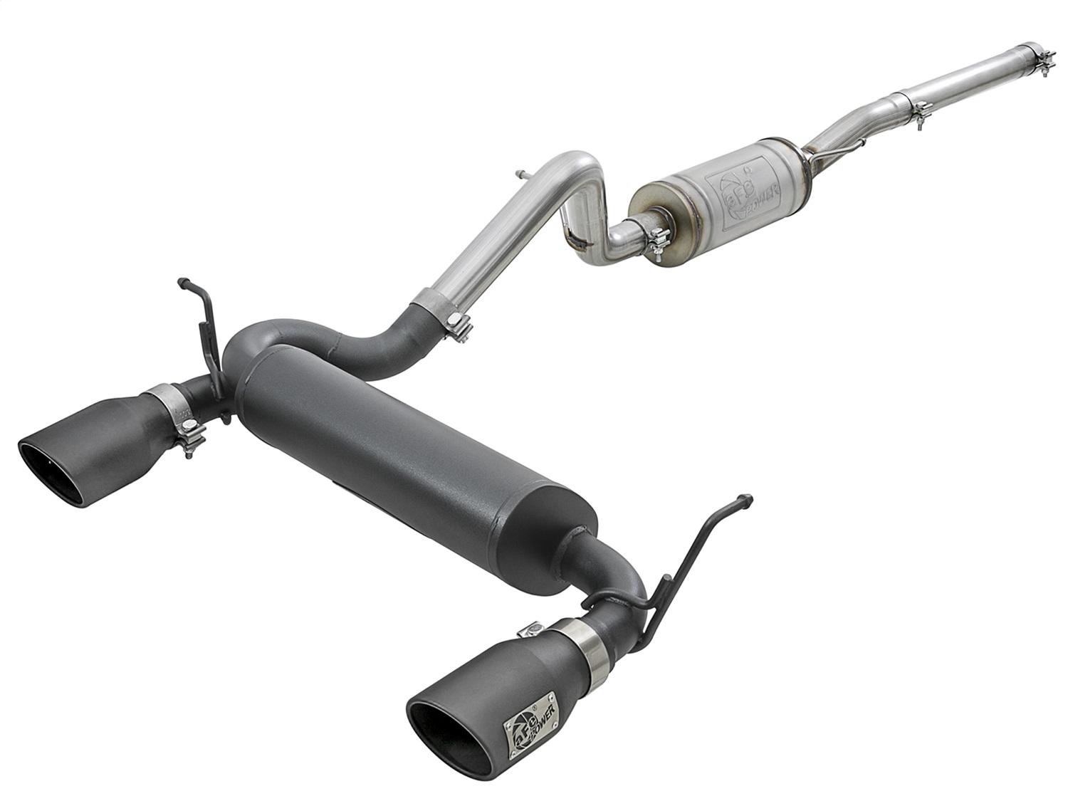 aFe Rebel Series 2.5in 409 SS Cat-Back Exhaust For 2007+ Wrangler (JK) 3.6L/3.8L