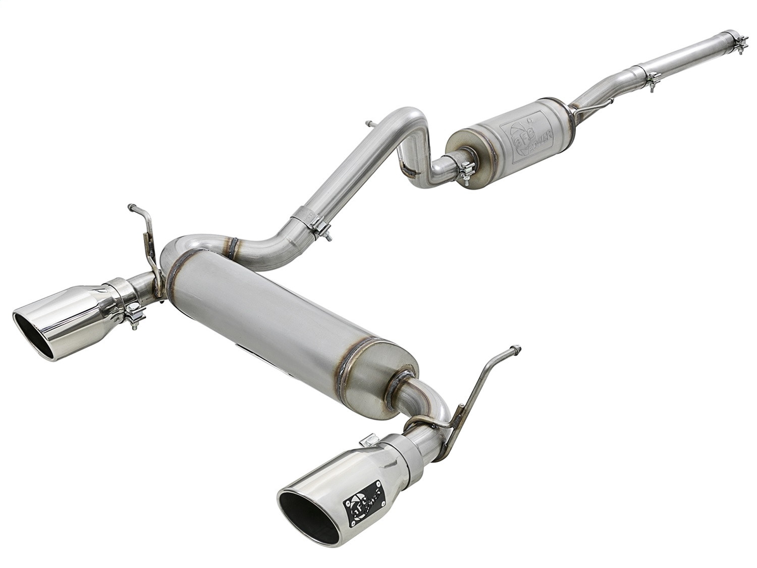 aFe Rebel Series 2.5in 409 SS Cat-Back Exhaust Fit 07+ Wrangler (JK) V6 3.6/3.8L