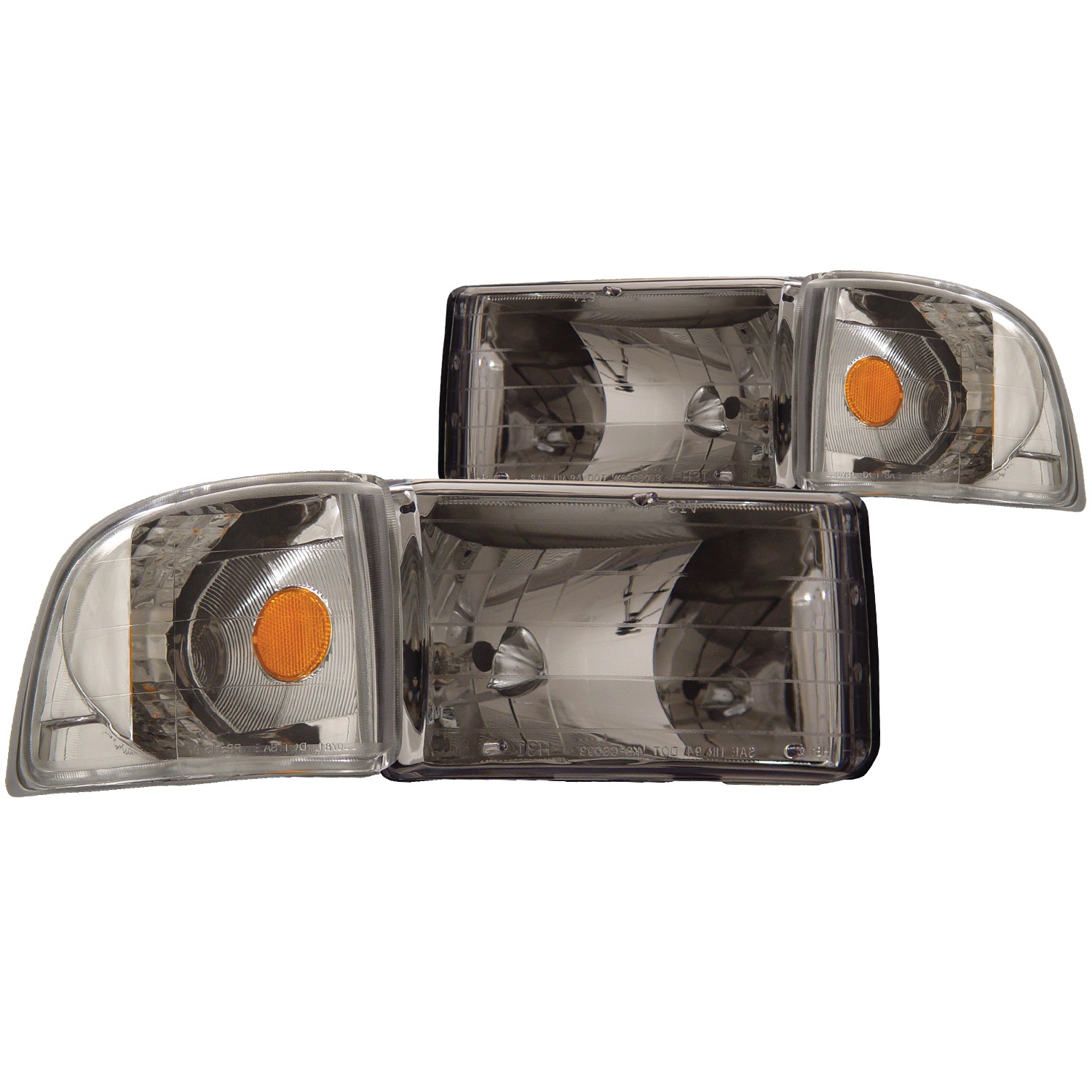 Anzo USA 111068 Crystal Headlight Set Fits 94-02 Ram 1500 Ram 2500 Ram 3500