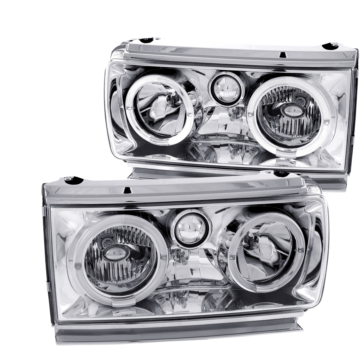 Anzo USA 111092 Crystal Headlight Set w/Halo Fits 91-94 Land Cruiser