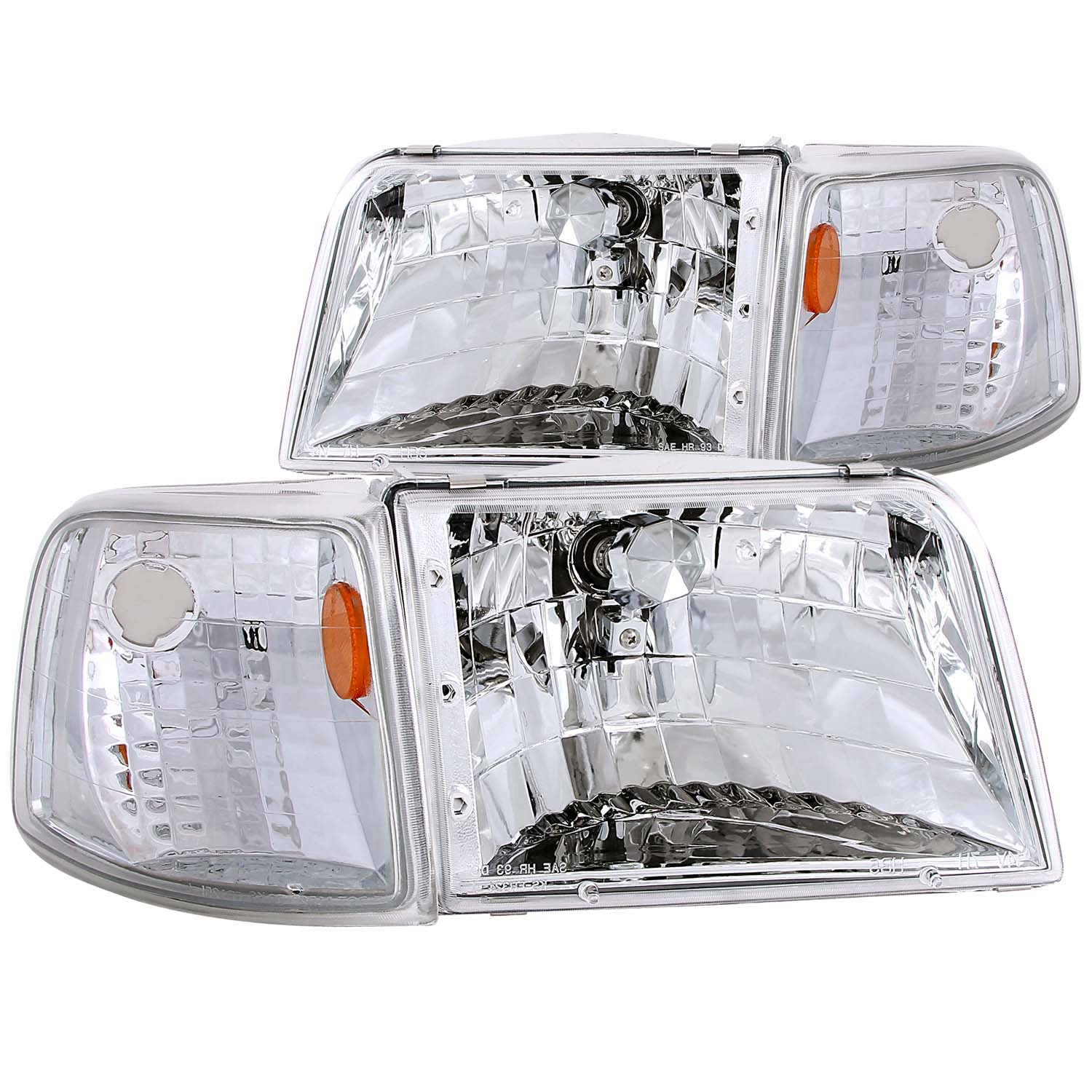 Anzo USA 111119 Crystal Headlight Set Fits 93-97 Ranger