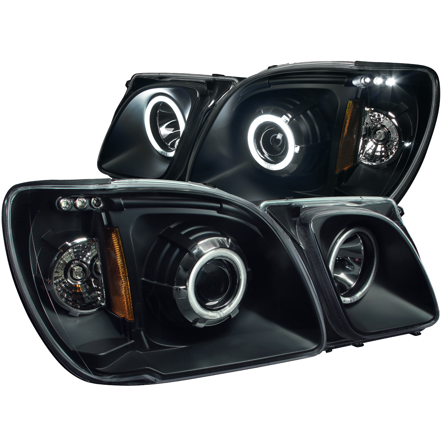 ANZO 111170 PROJECTOR HEADLIGHTS w/ HALO BLACK CLEAR  For 1998-2007 LX470