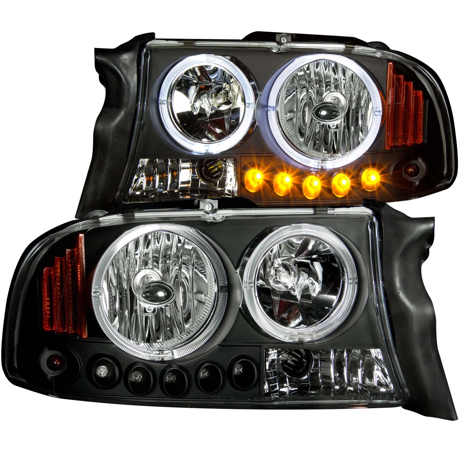 Anzo USA 111194 Crystal Headlight Set w/Halo Fits 97-04 Dakota Durango