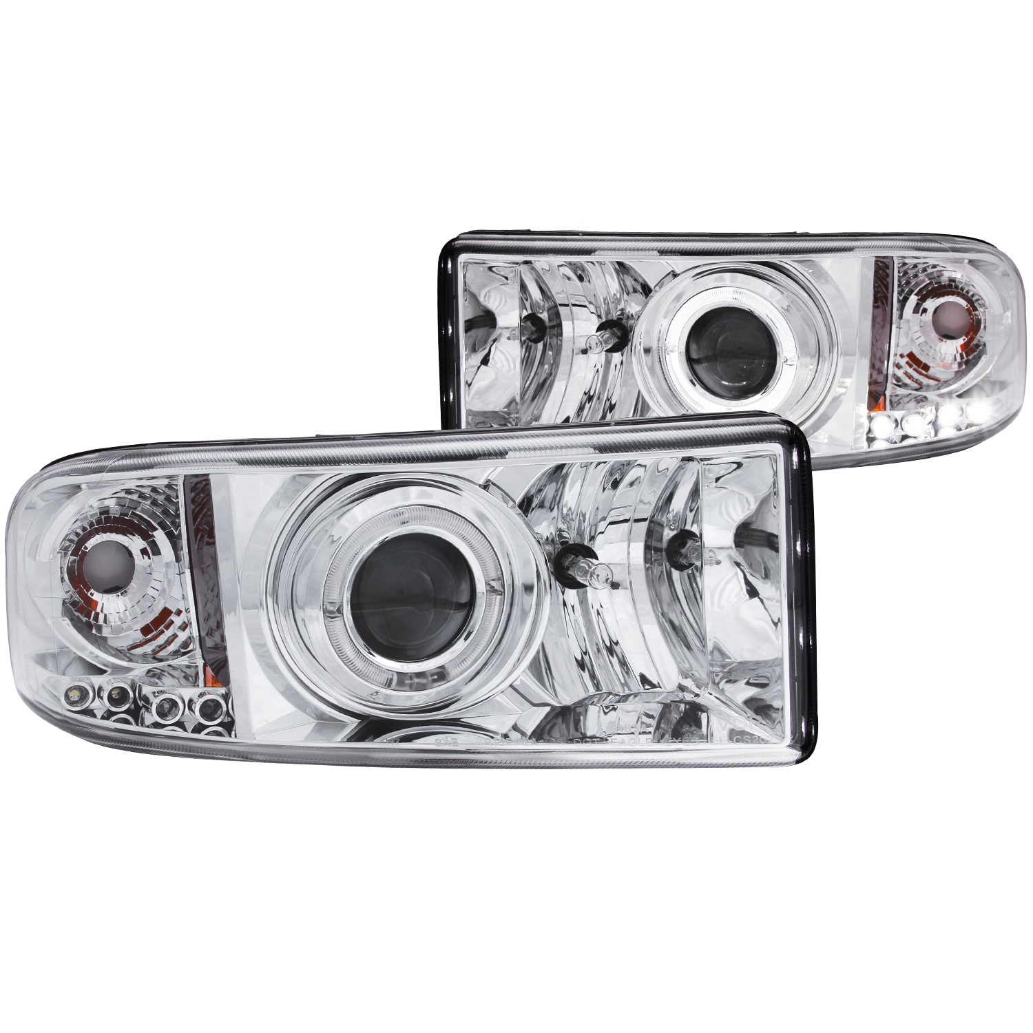ANZO 111195 PROJECTOR HEADLIGHTS w/ HALO CHROME CLEAR FIT 1994-2002 Dodge Ram
