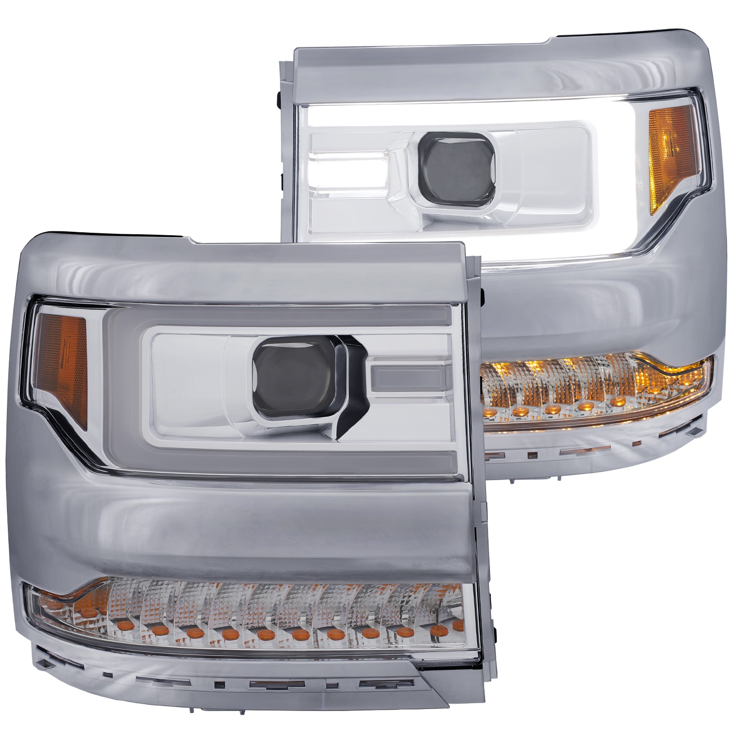 Anzo USA 111374 Projector Headlight Set Fits 16-18 Silverado 1500