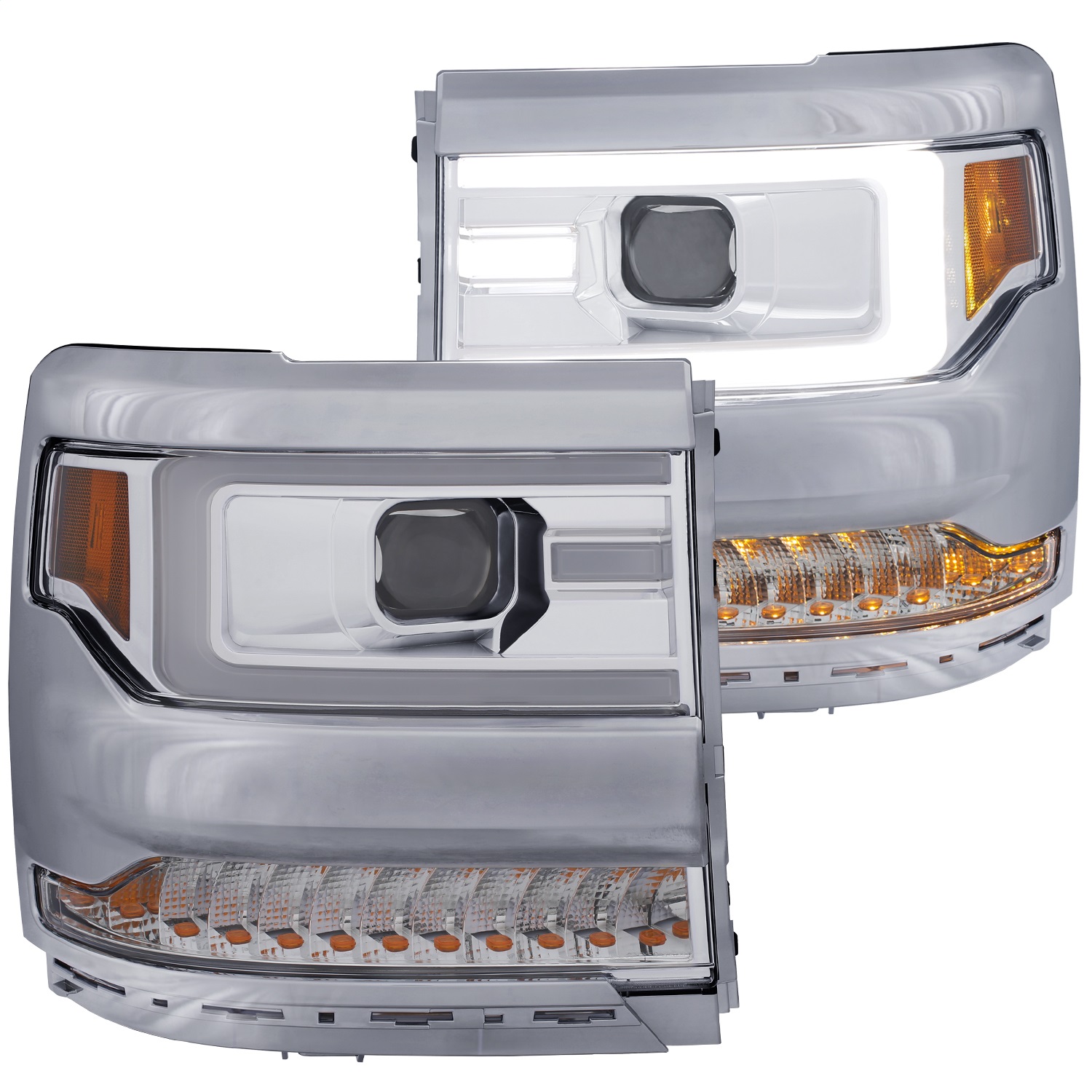 Anzo USA 111376 Projector Headlight Set Fits 16-18 Silverado 1500