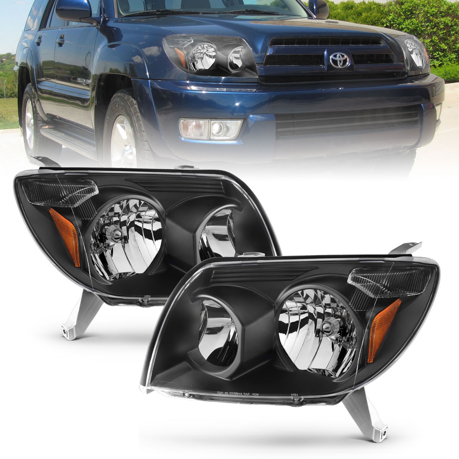 Anzo USA 111394 Crystal Headlight Set Fits 03-05 4Runner