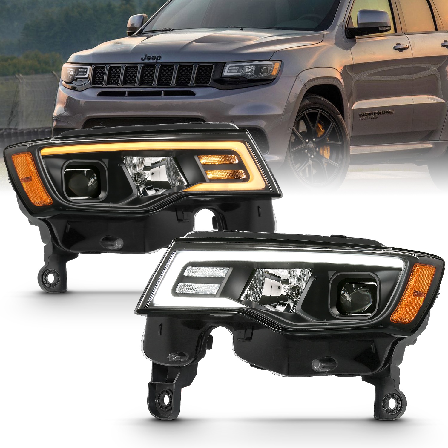 Anzo USA 111418 Projector Headlight Set