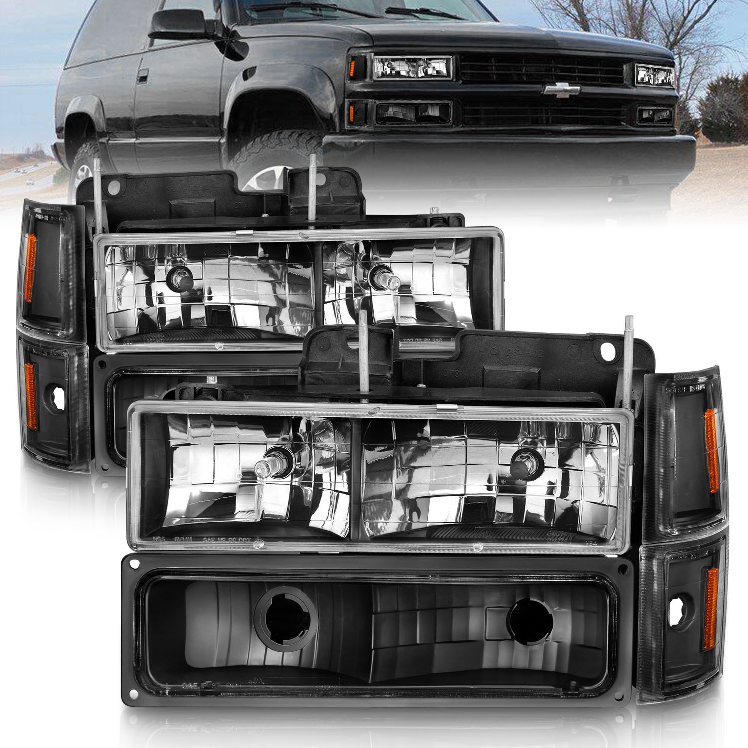 Anzo USA 111505 Crystal Headlight Set