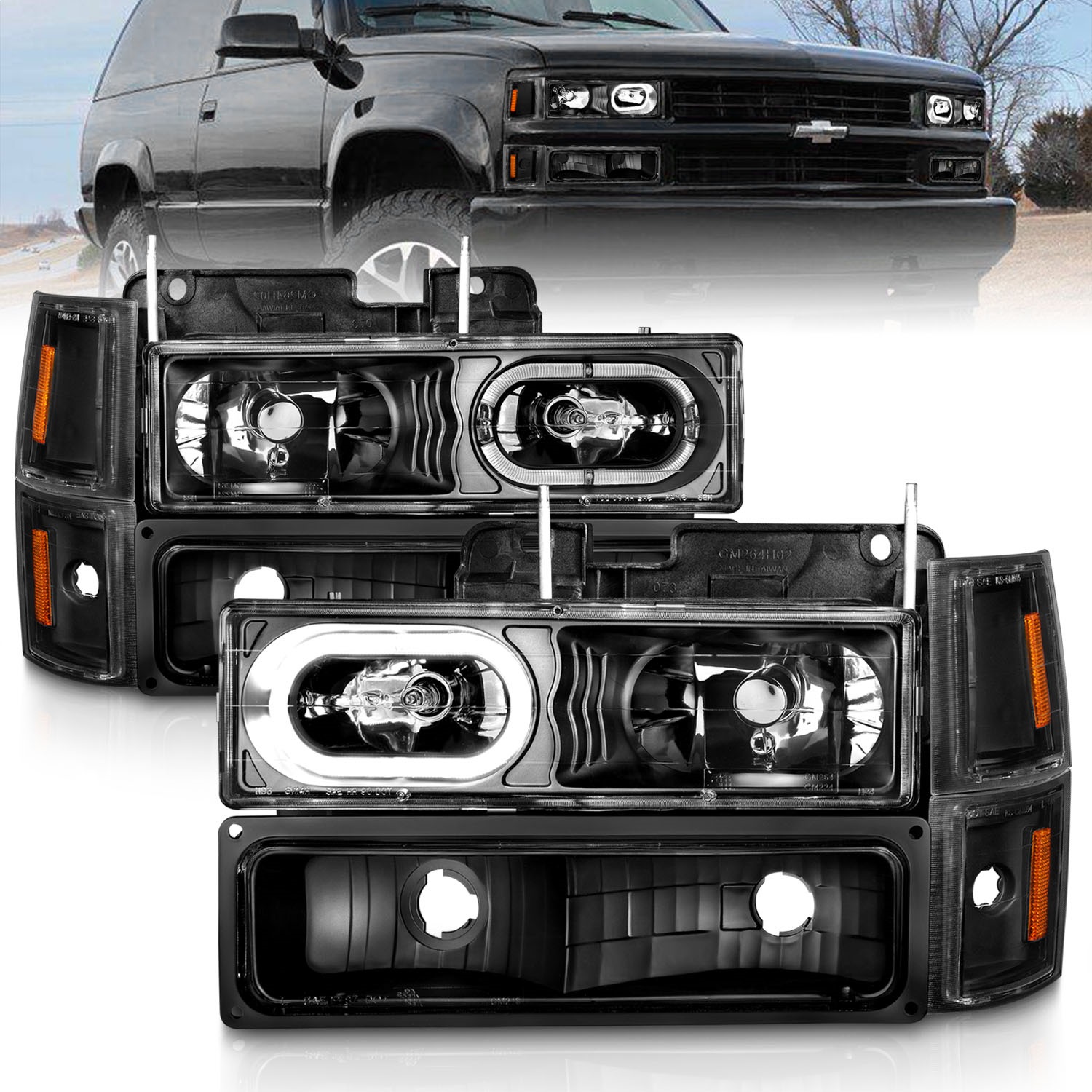 Anzo USA 111507 Crystal Headlight Set