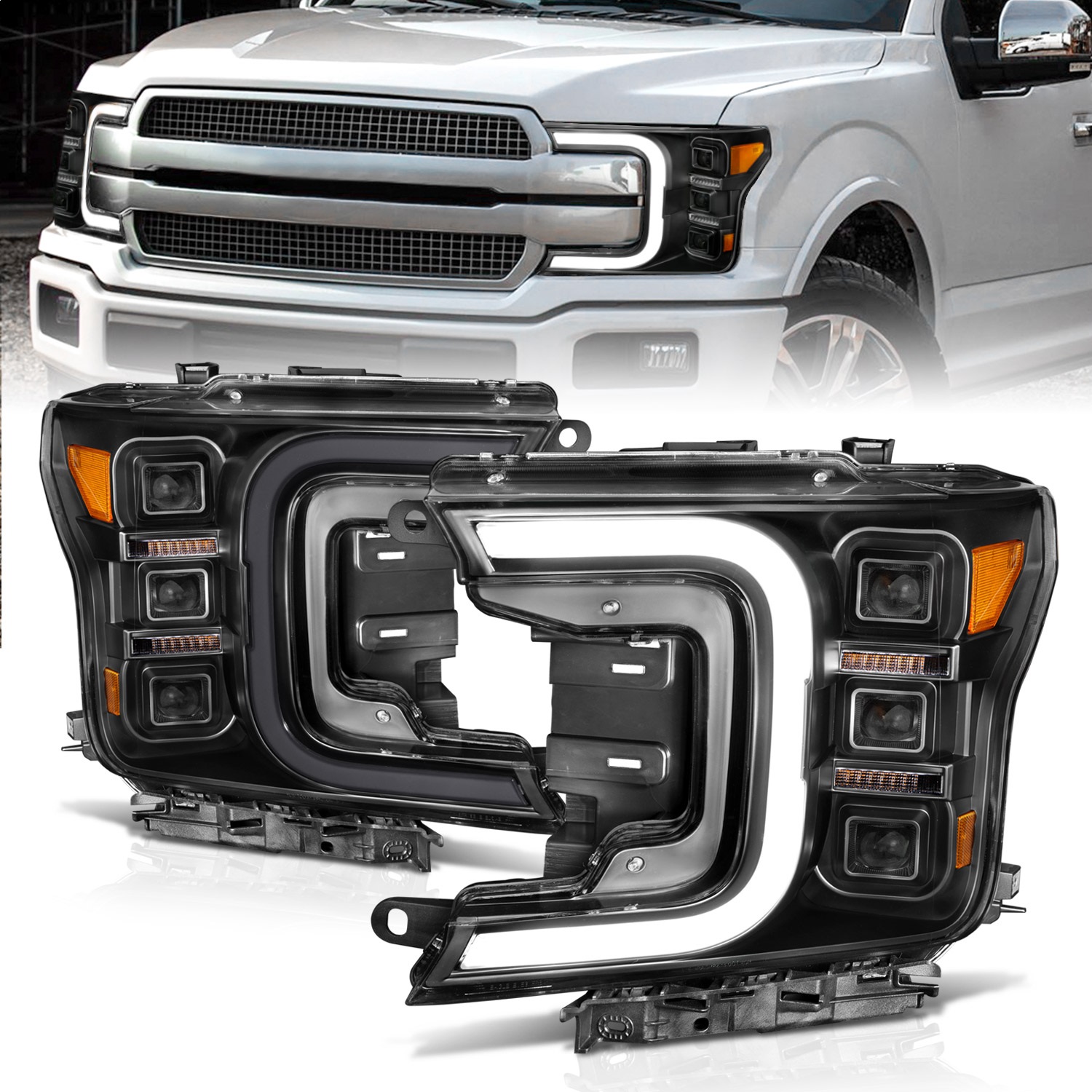 Anzo USA 111520 LED Projector Headlight Fits 18-20 F-150