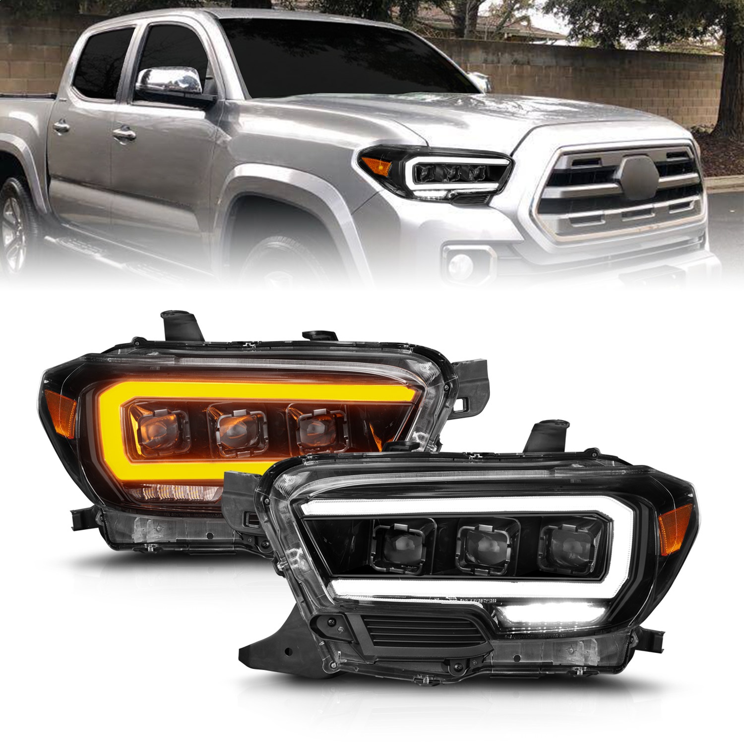 Anzo USA 111562 Projector Headlight Set Fits 16-23 Tacoma