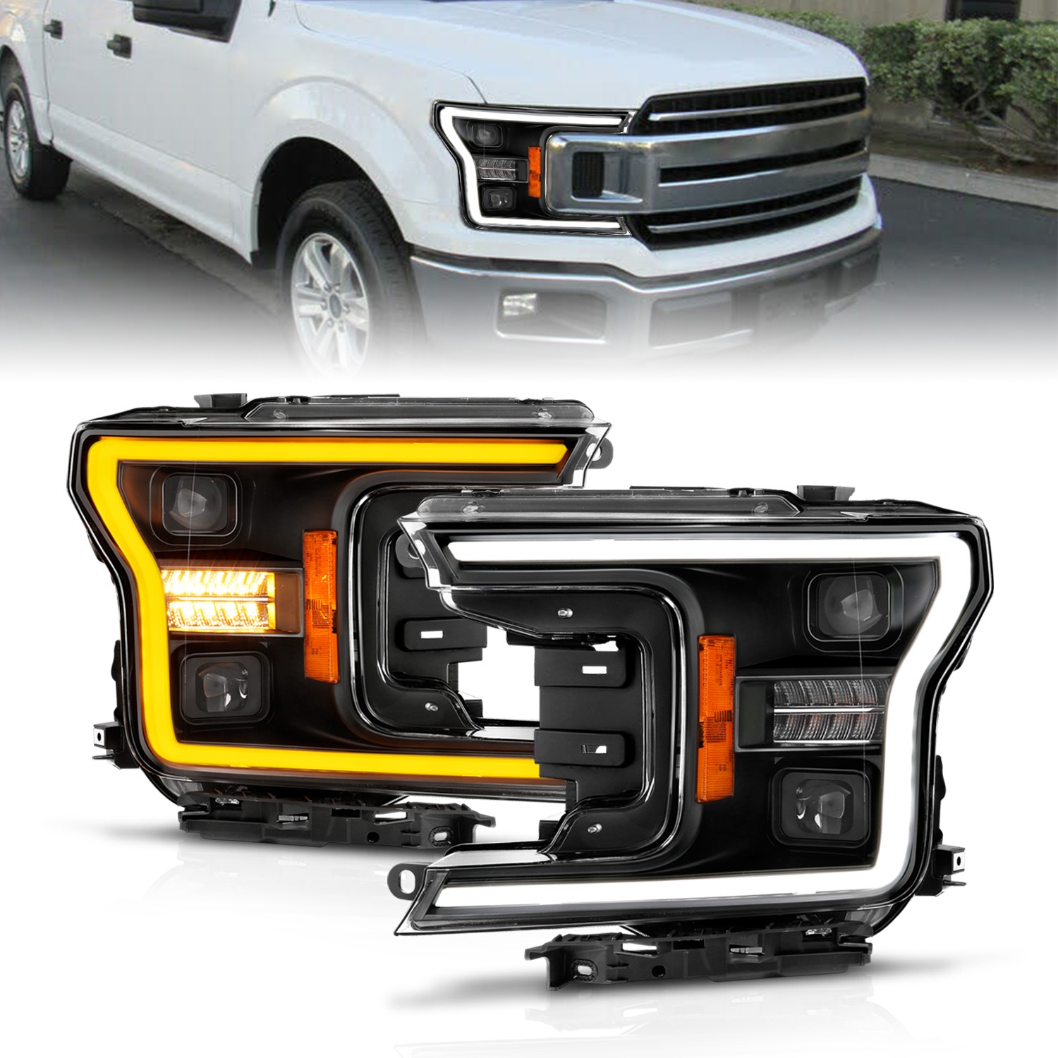 Anzo USA 111570 LED Projector Headlight Fits 18-20 F-150