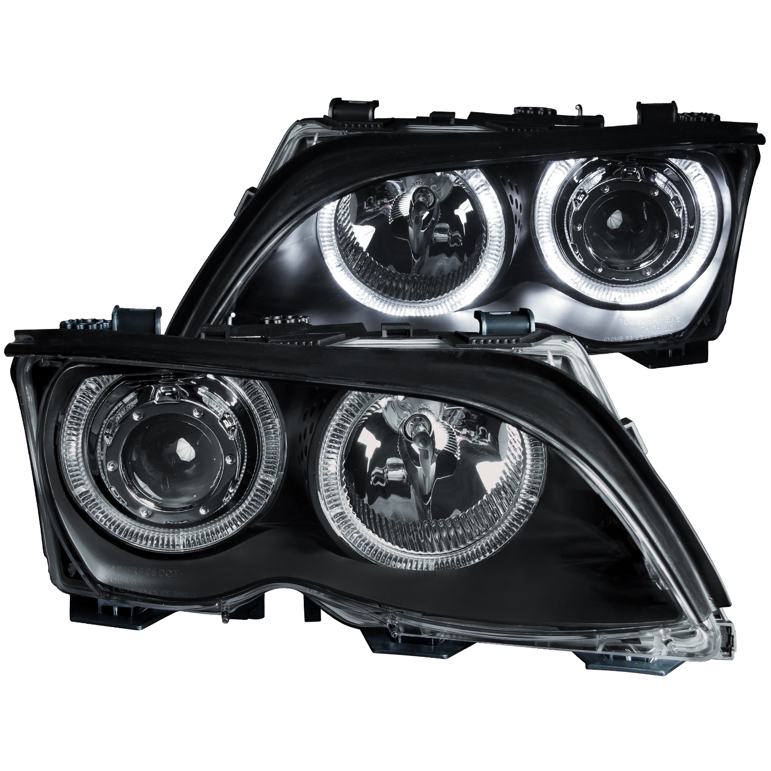 Anzo USA 121140 Projector Headlight Set w/Halo Fits 02-05 325i 325xi 330i 330xi