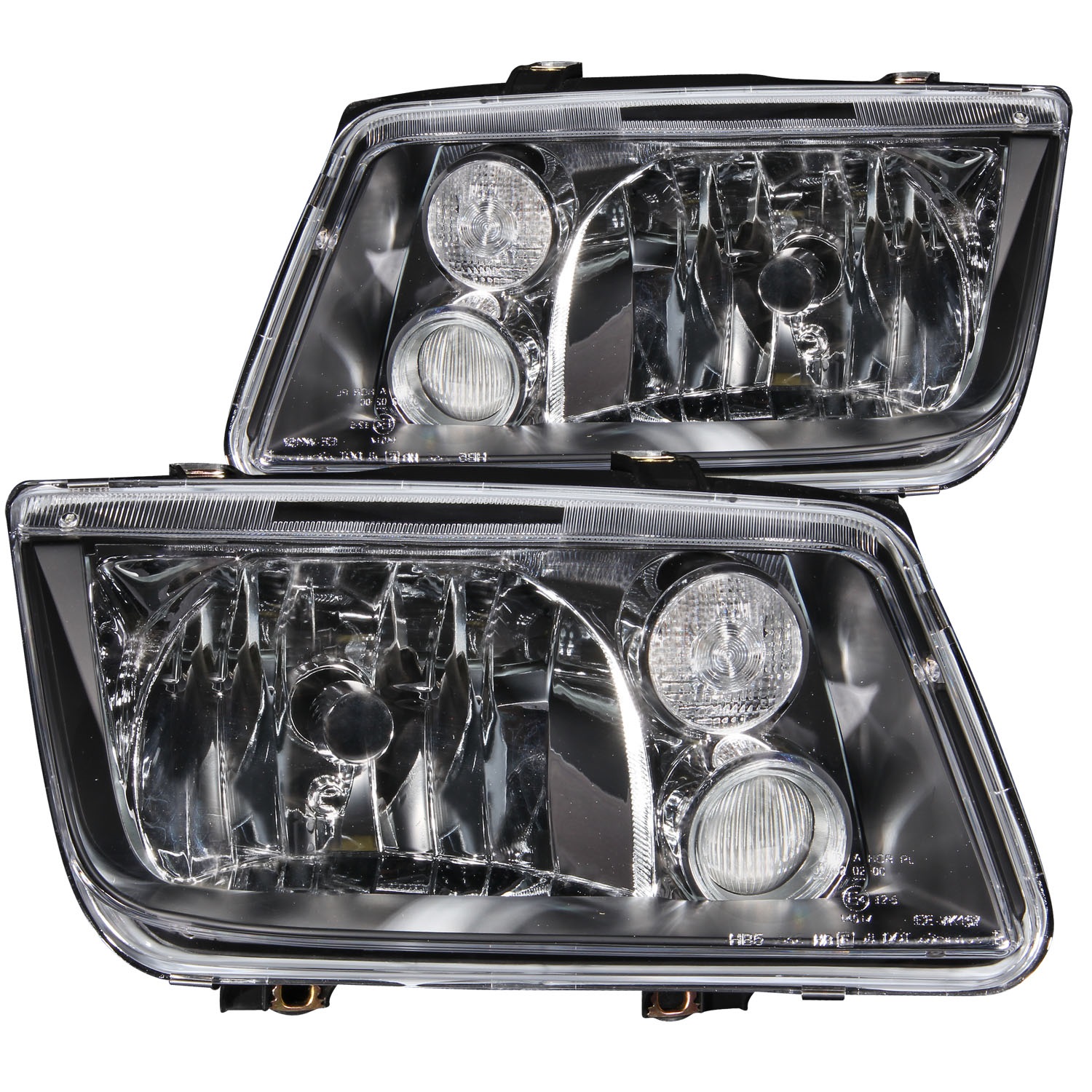 ANZO 121169 CRYSTAL HEADLIGHTS BLACK CLEAR 2001-2004 Jetta