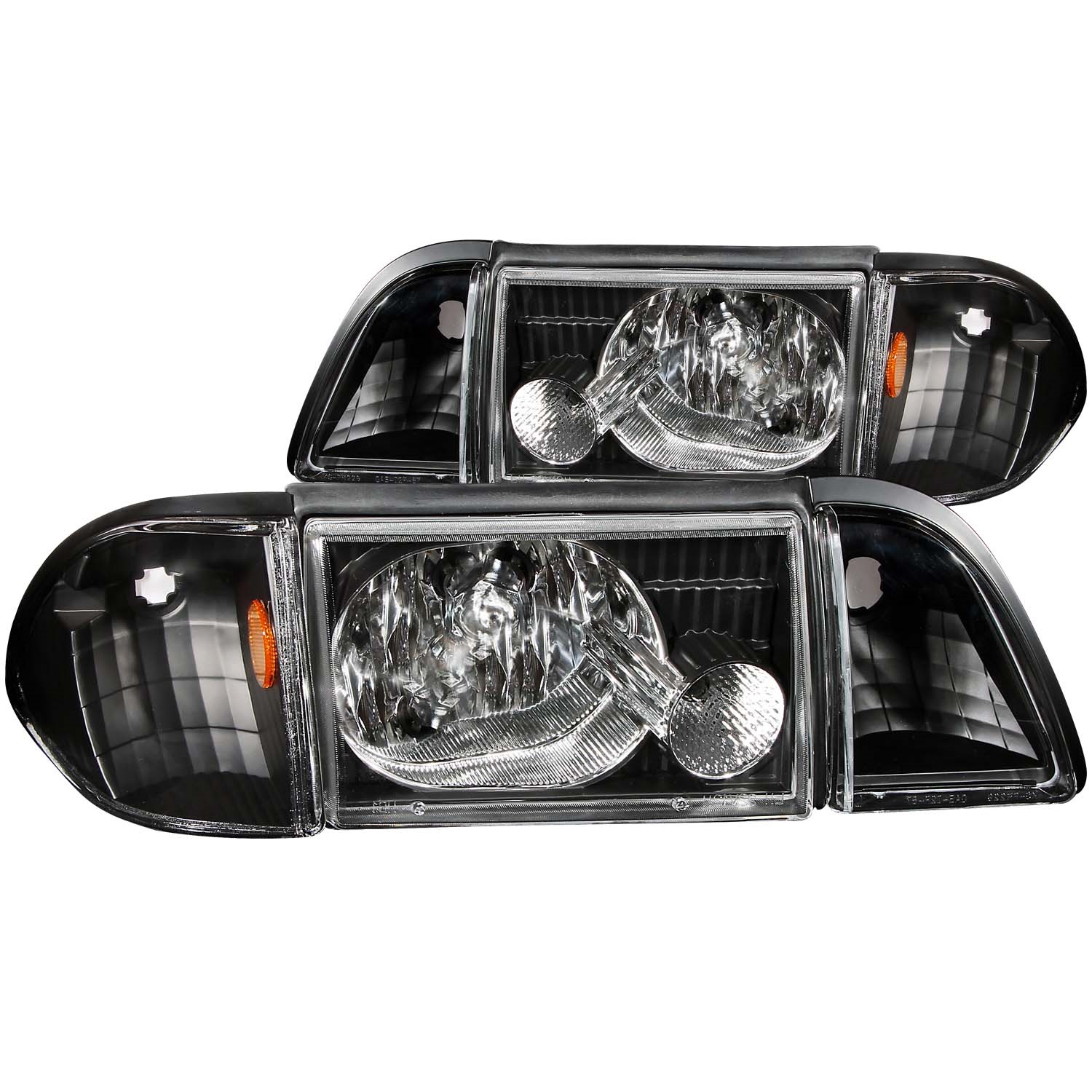 Anzo USA 121192 Crystal Headlight Set Fits 87-93 Mustang