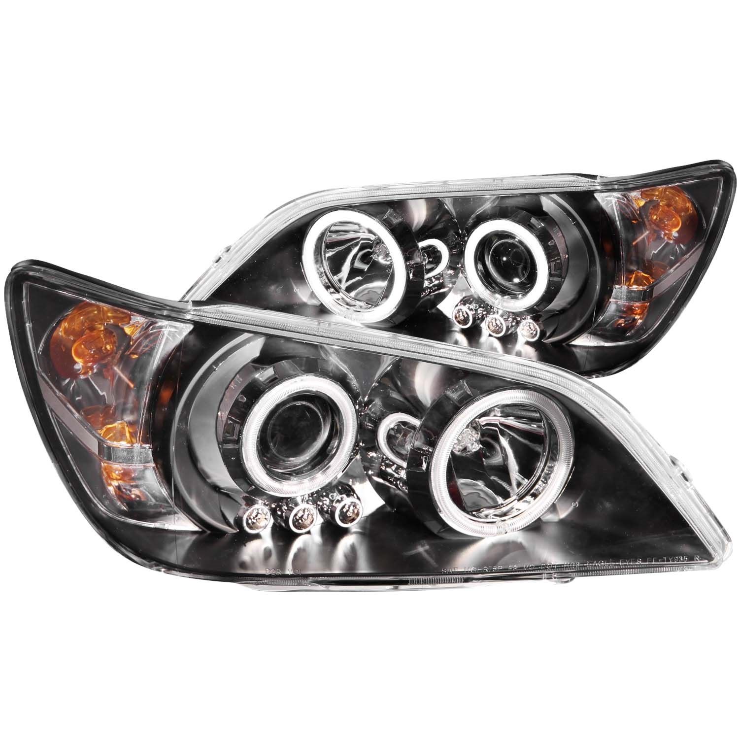 ANZO 121199 PROJECTOR HEADLIGHTS w/ HALO BLACK CLEAR For 2001-2005 IS300