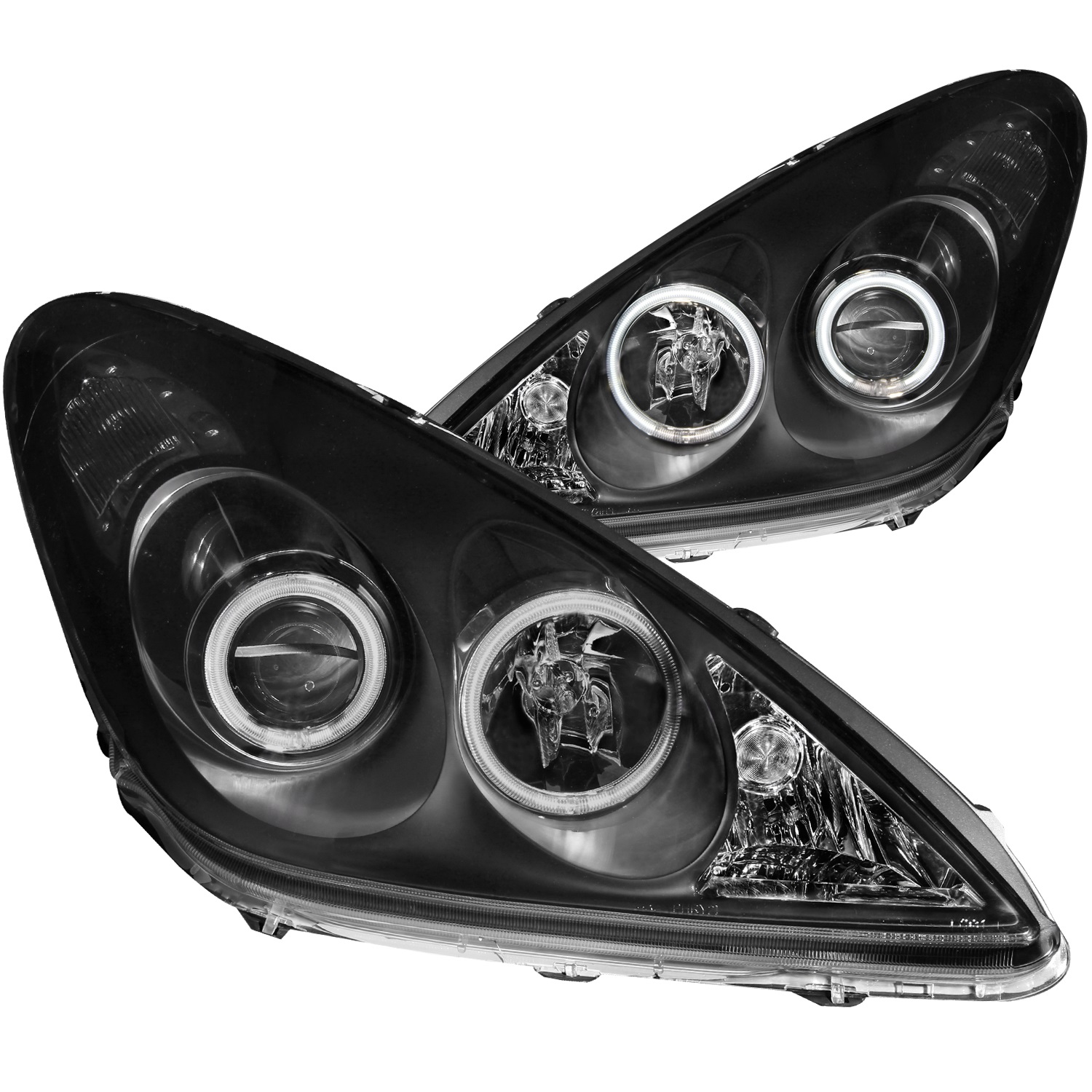 ANZO 121232 PROJECTOR HEADLIGHTS w/ HALO BLACK CLEAR For 2002-2003 ES300