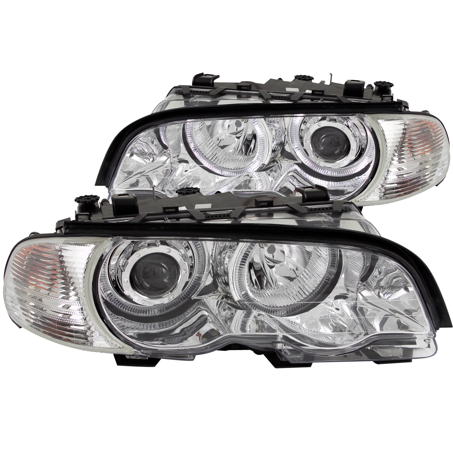 ANZO 121268 PROJECTOR HEADLIGHTS w/ HALO CHROME CLEAR 2001-2006 325Ci