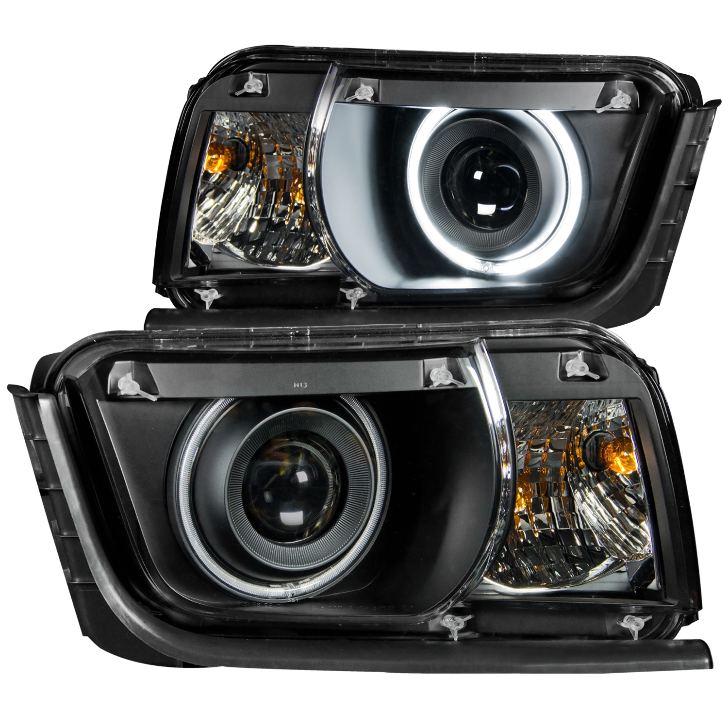 ANZO 121312 PROJECTOR HEADLIGHTS w/ HALO BLACK CLEAR (CCFL) Fit 2010-2013 Camaro
