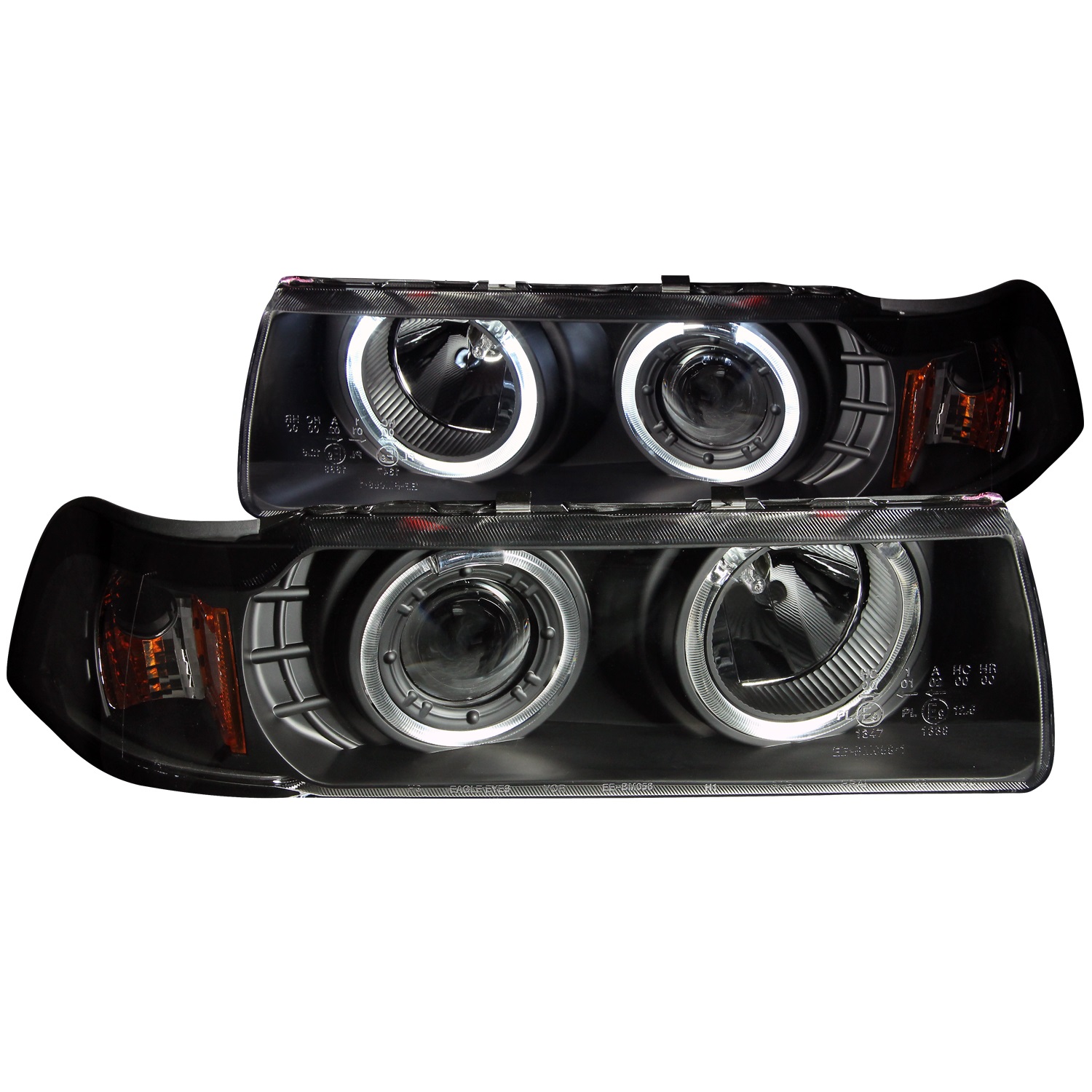 Anzo USA 121325 Projector Headlight Set w/Halo Fits 92-98 318i 320i 325i 328i