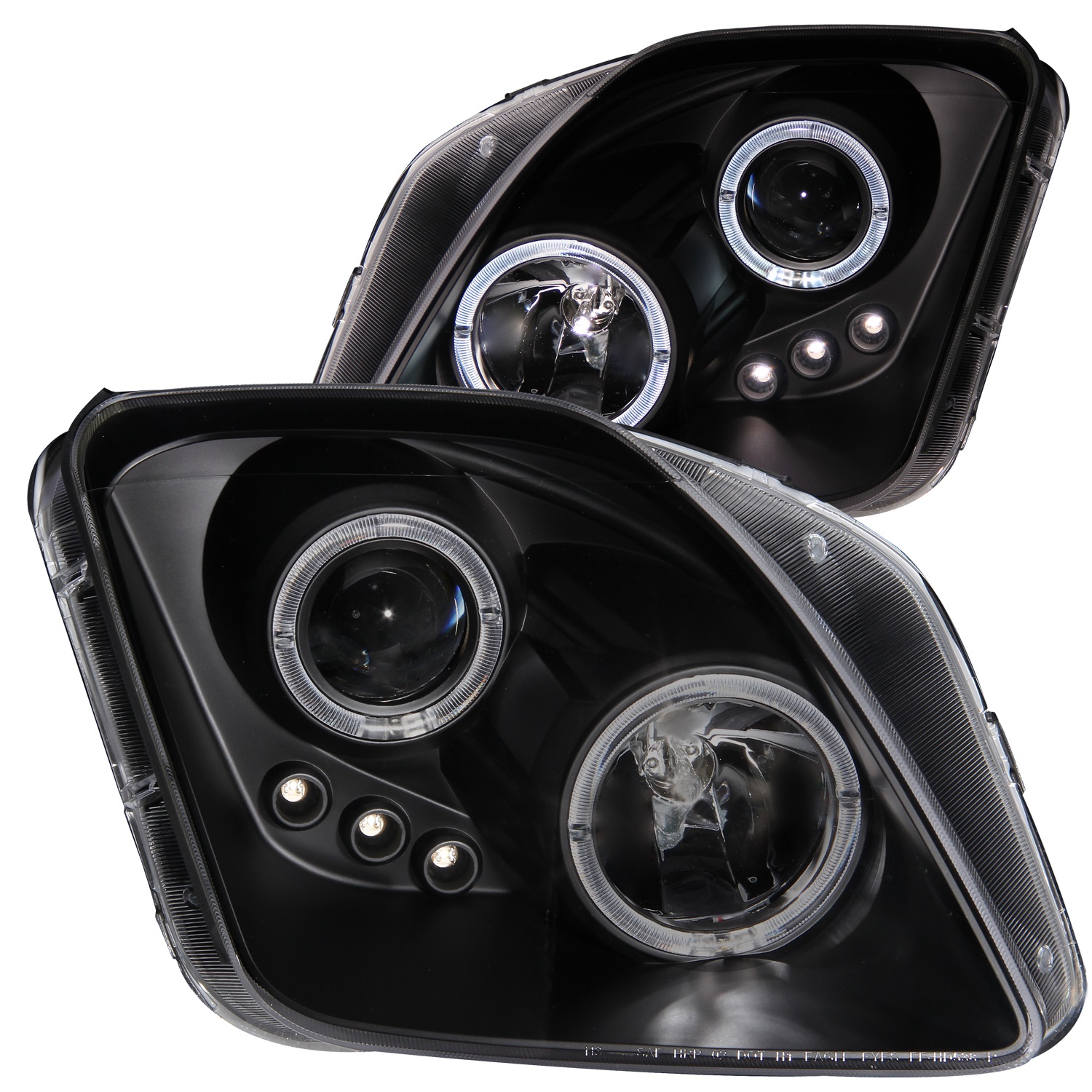 ANZO 121341 HEADLIGHTS w/ HALO BLACK CLEAR w/ LED For 1997-1999 Prelude