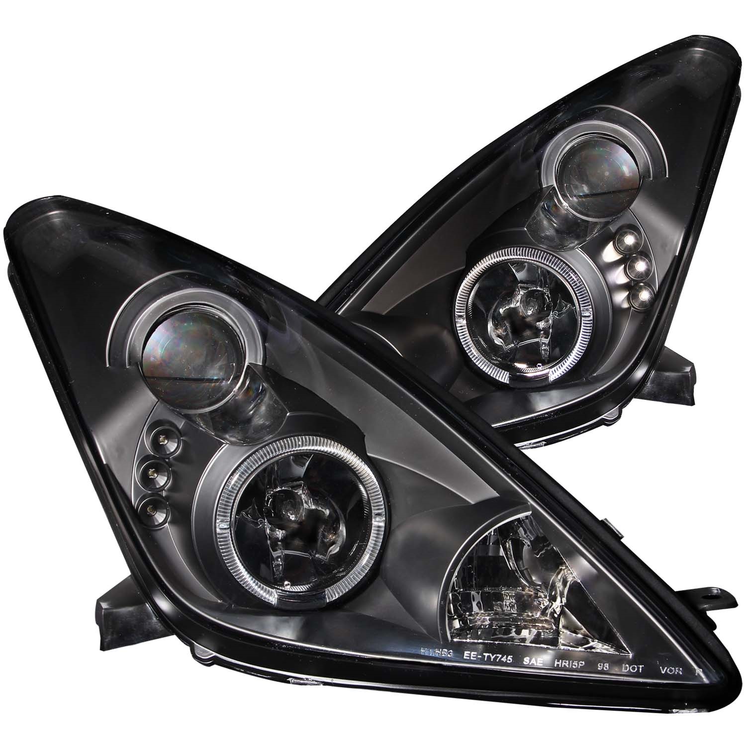 Anzo USA 121387 Projector Headlight Set w/Halo Fits 00-05 Celica