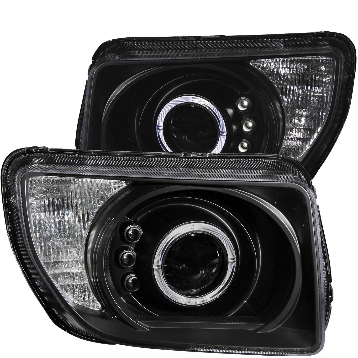 ANZO 121432 PROJECTOR HEADLIGHTS w/ HALO BLACK CLEAR For 2003-2006 Element