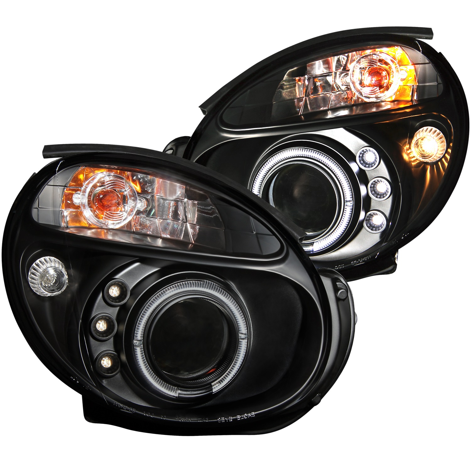 Anzo USA 121436 Projector Headlight Set w/Halo Fits 02-03 Impreza