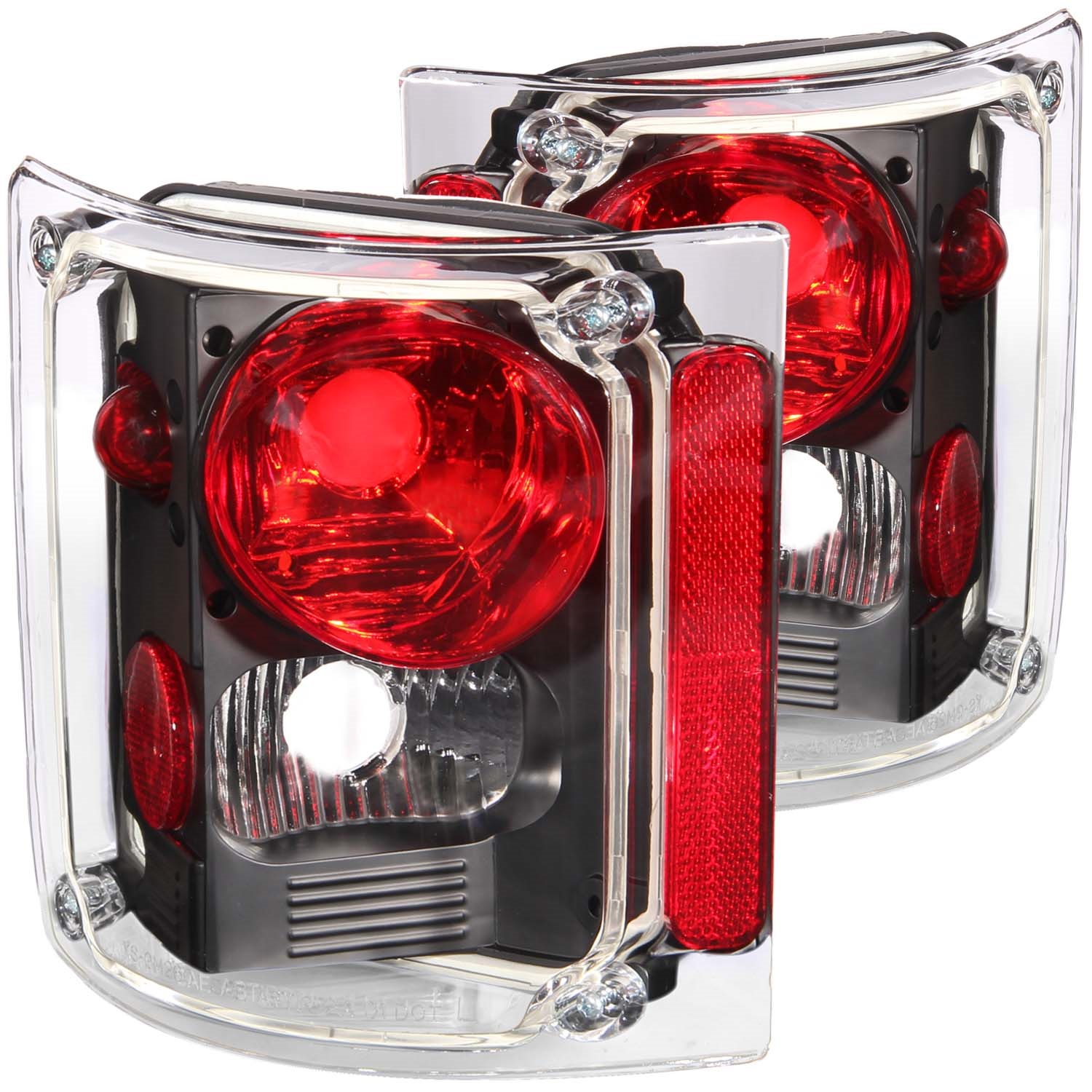 ANZO 211016 TAIL LIGHTS BLACK CLEAR 1975-1986 C10