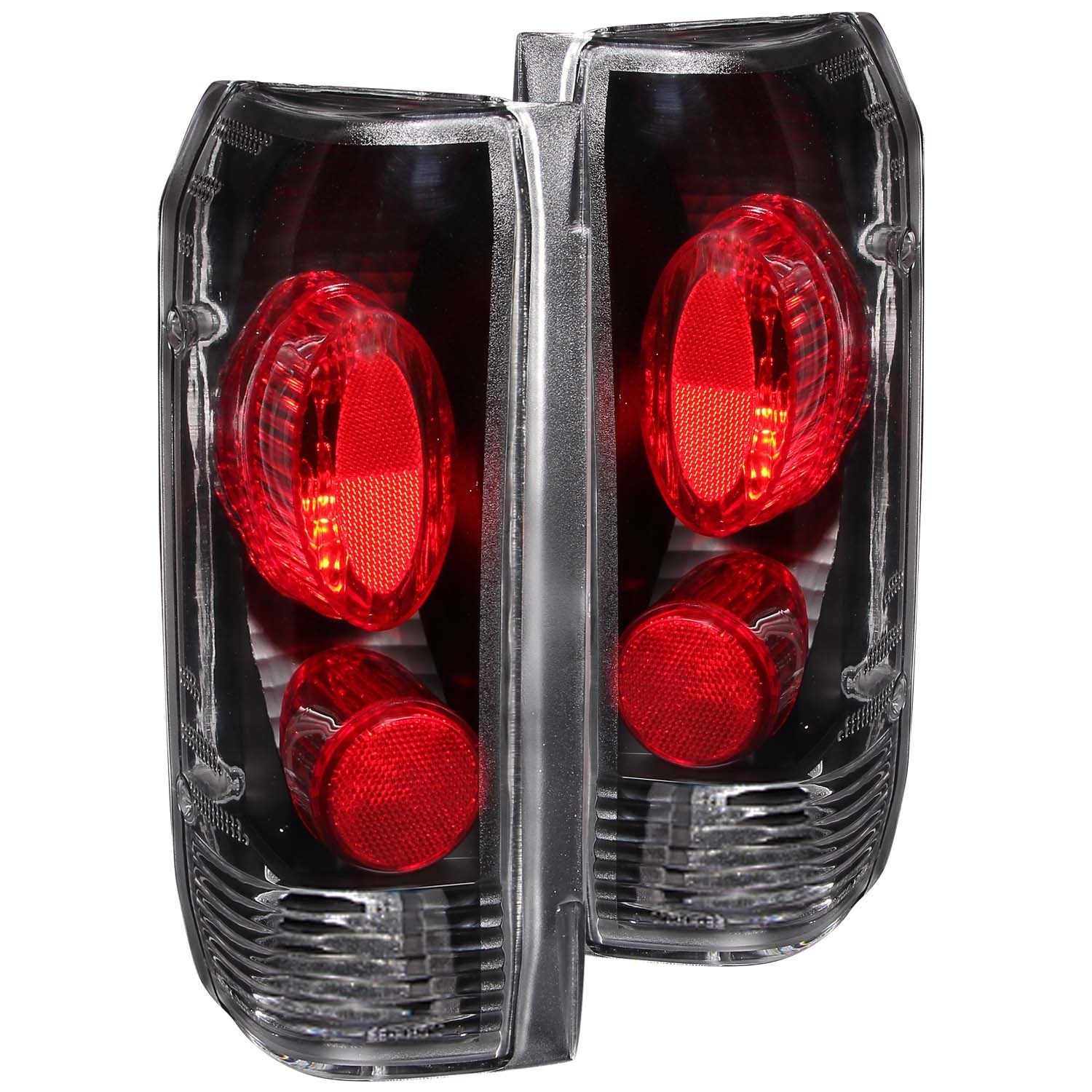 ANZO 211062 TAIL LIGHTS BLACK CLEAR 1989-1996 F-150