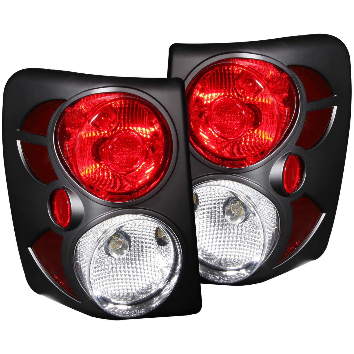 ANZO 211105 TAIL LIGHTS BLACK CLEAR 1999-2004 Grand Cherokee