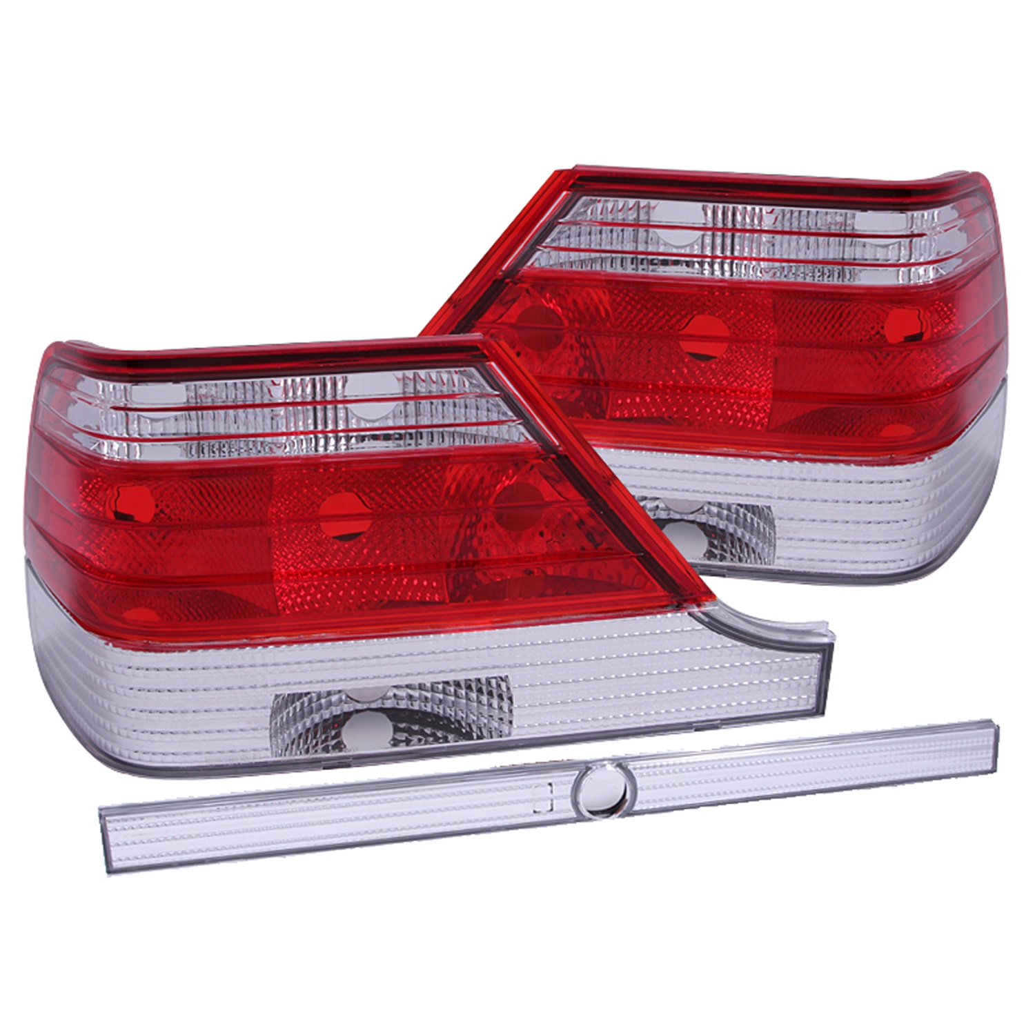 ANZO 221153 TAIL LIGHTS RED/CLEAR For 1997-1999 S320