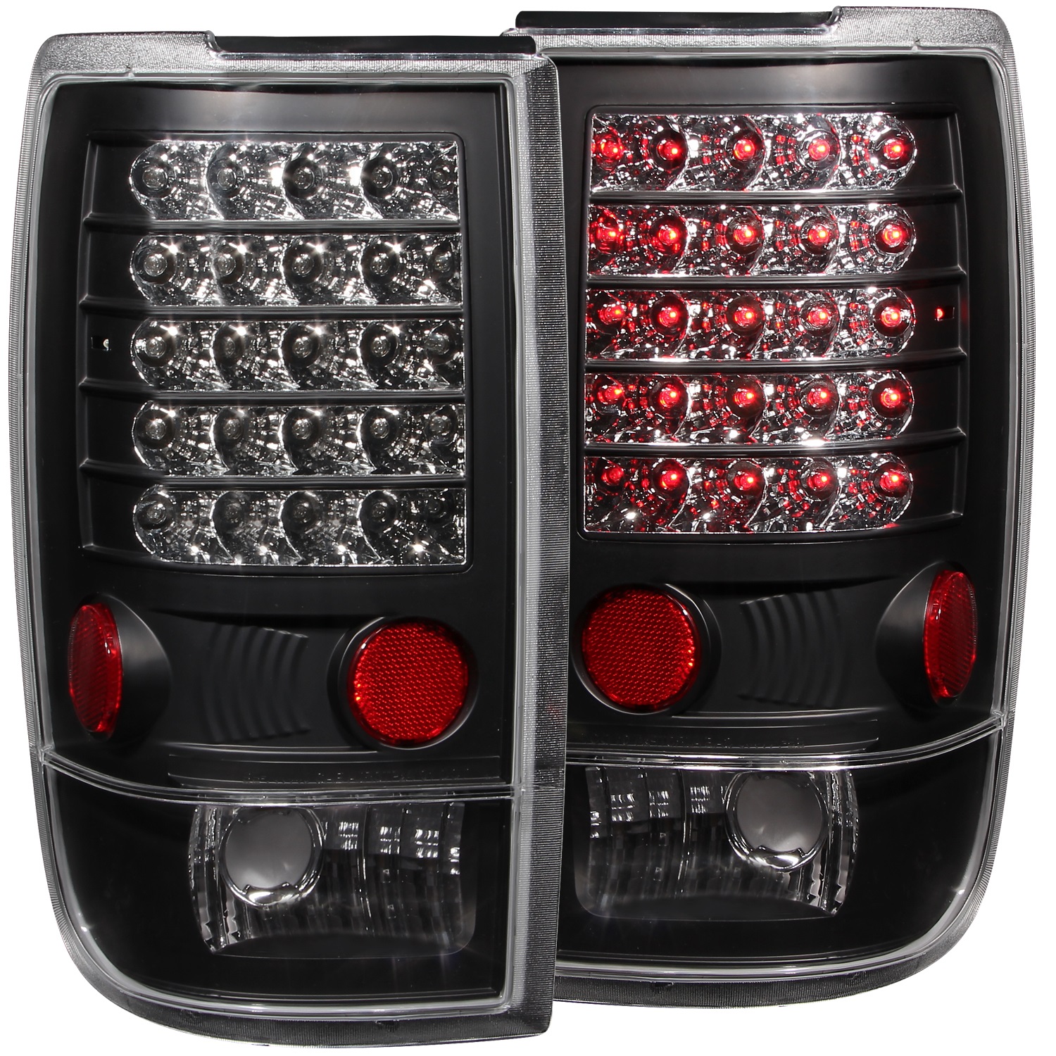 ANZO 311021 LED TAIL LIGHTS BLACK CLEAR 1997-2003 Expedition