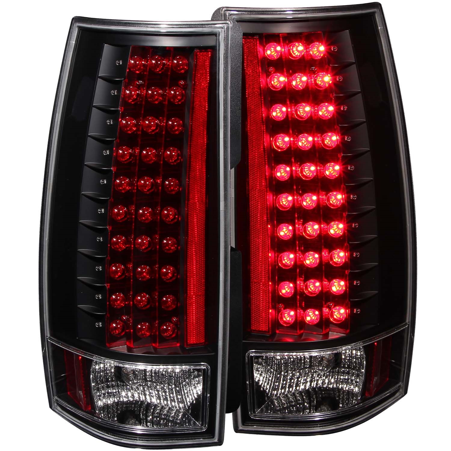 ANZO 311084 LED TAIL LIGHTS BLACK CLEAR 2007-2013 Suburban 1500
