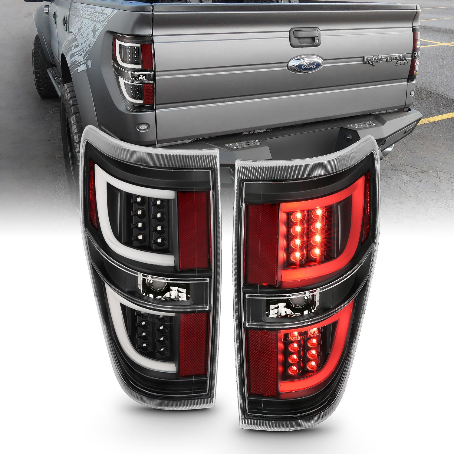Anzo USA 311257 LED Tail Light Assembly Fits 09-14 F-150