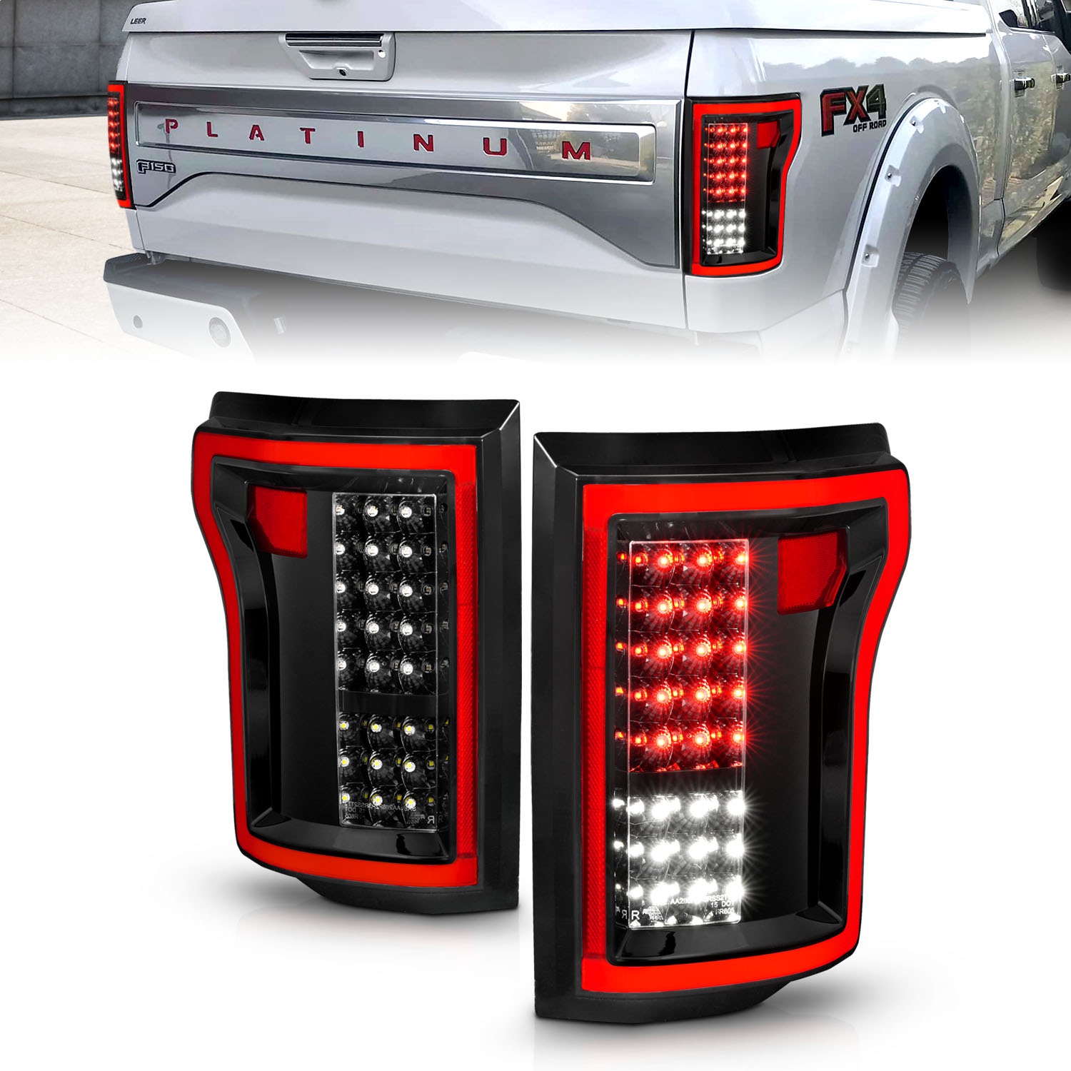 Anzo USA 311261 LED Tail Light Assembly Fits 15-17 F-150