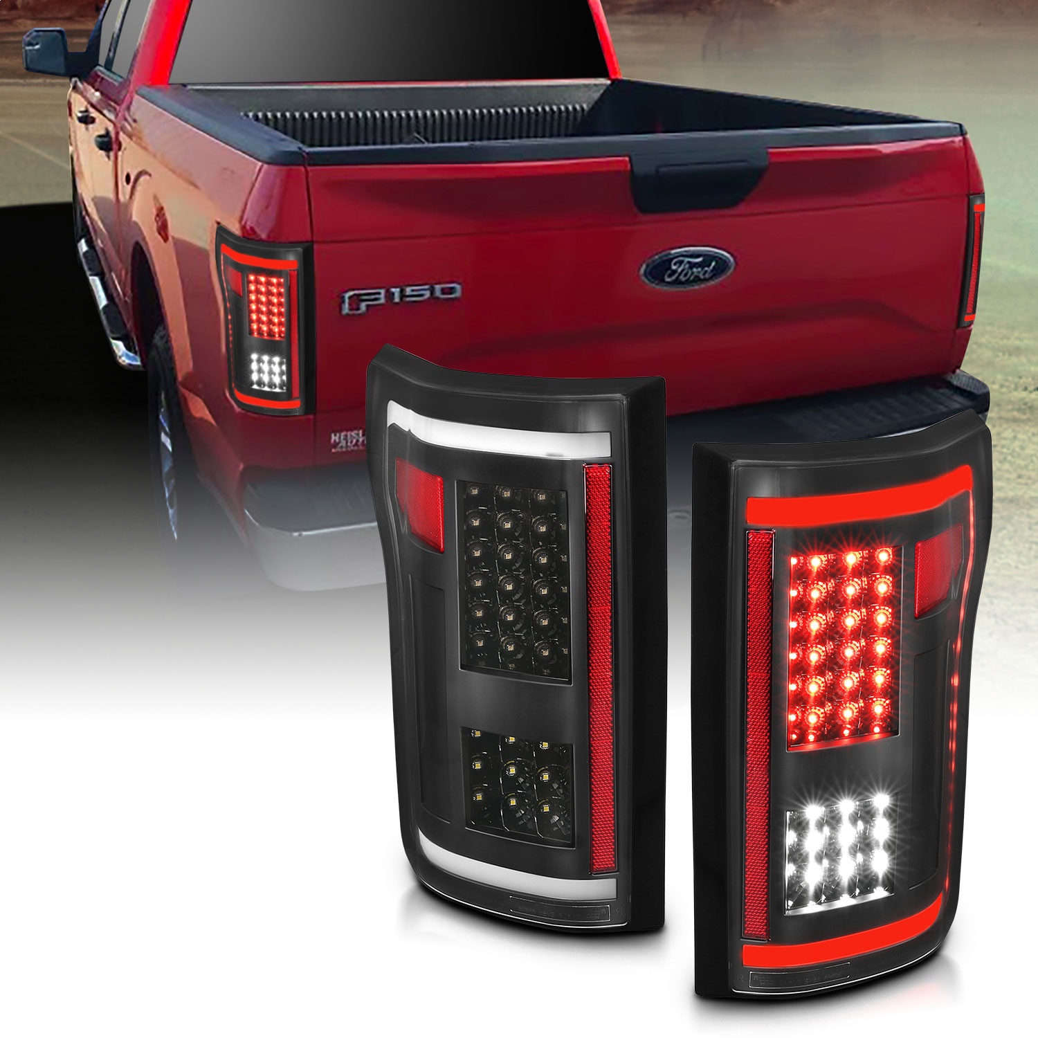 Anzo USA 311285 LED Tail Light Assembly Fits 15-17 F-150