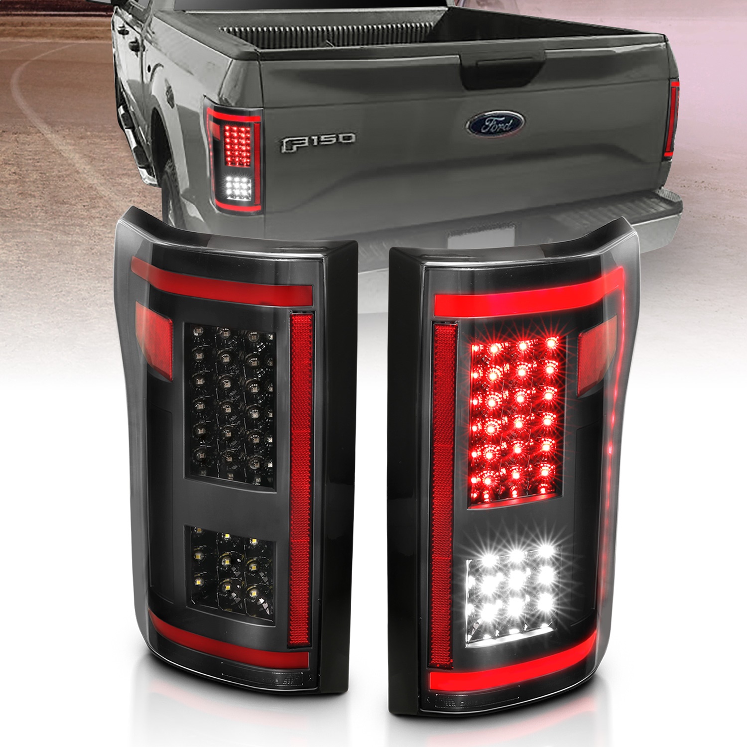 Anzo USA 311293 LED Tail Light Assembly Fits 15-17 F-150