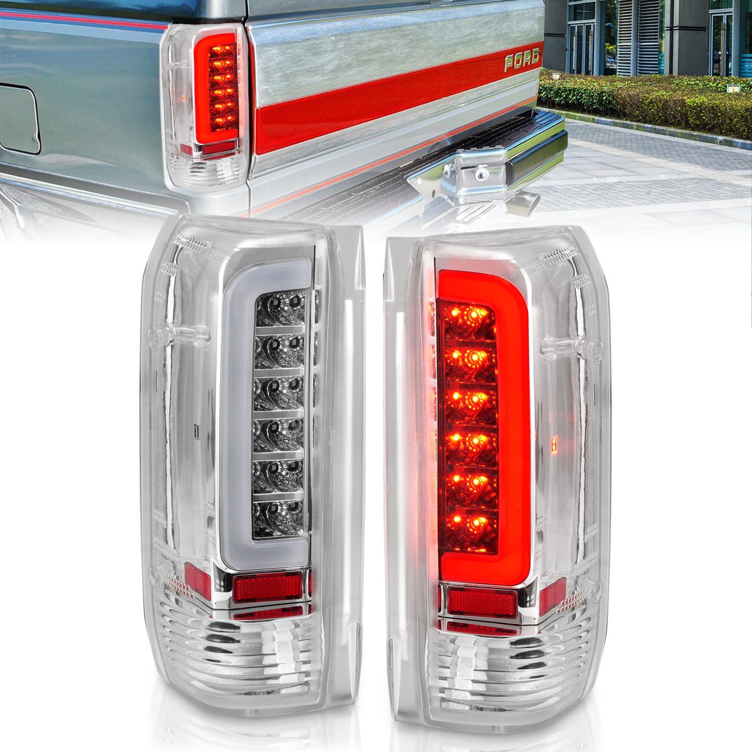 Anzo USA 311352 Tail Light Assembly Fits 88-96 Bronco F-150 F-250