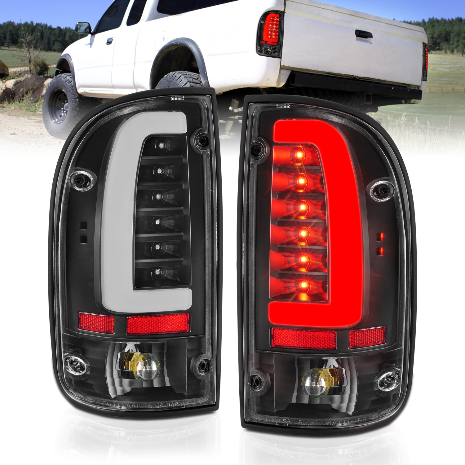 Anzo USA 311353 LED Tail Light Assembly Fits 95-00 Tacoma