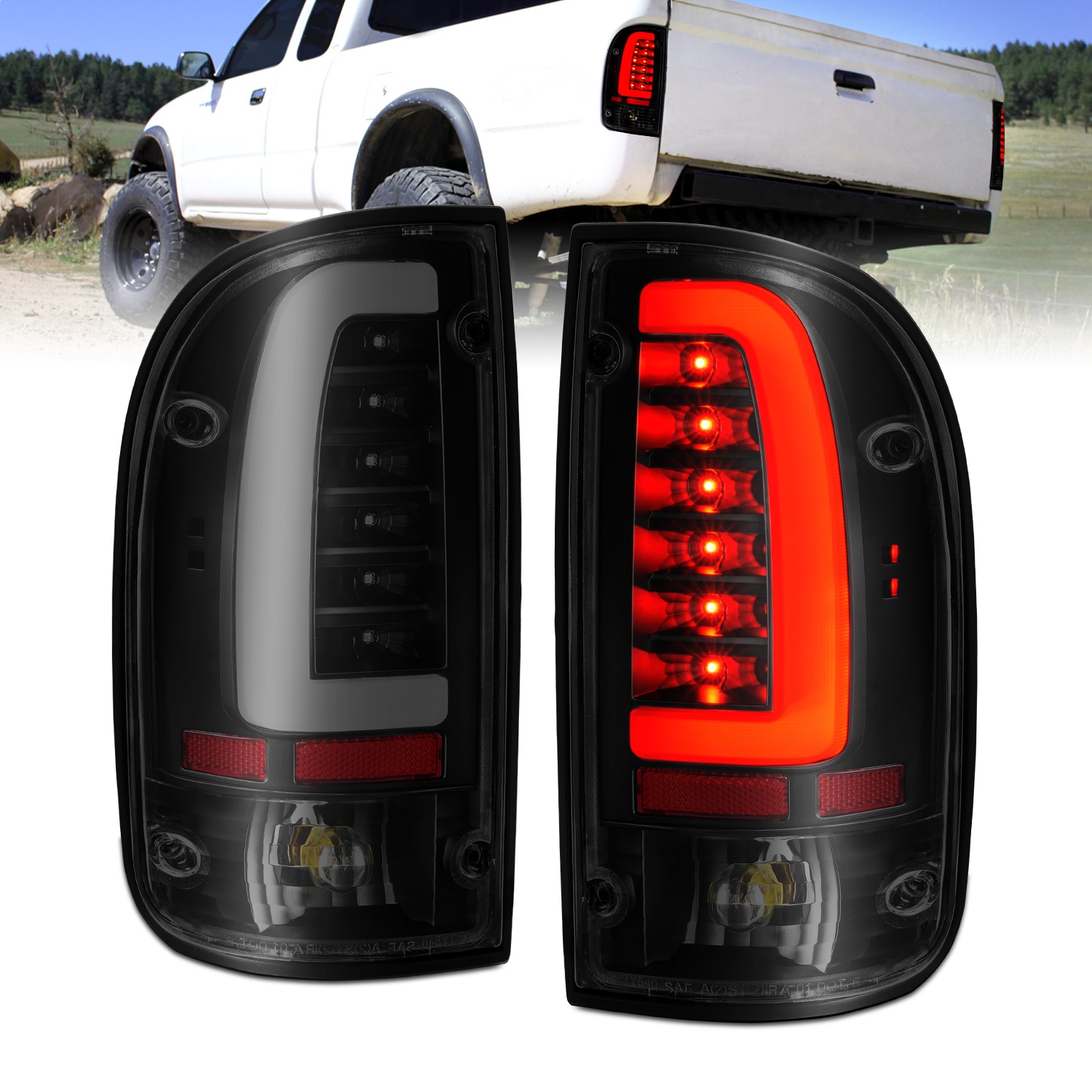 Anzo USA 311354 LED Tail Light Assembly Fits 95-00 Tacoma