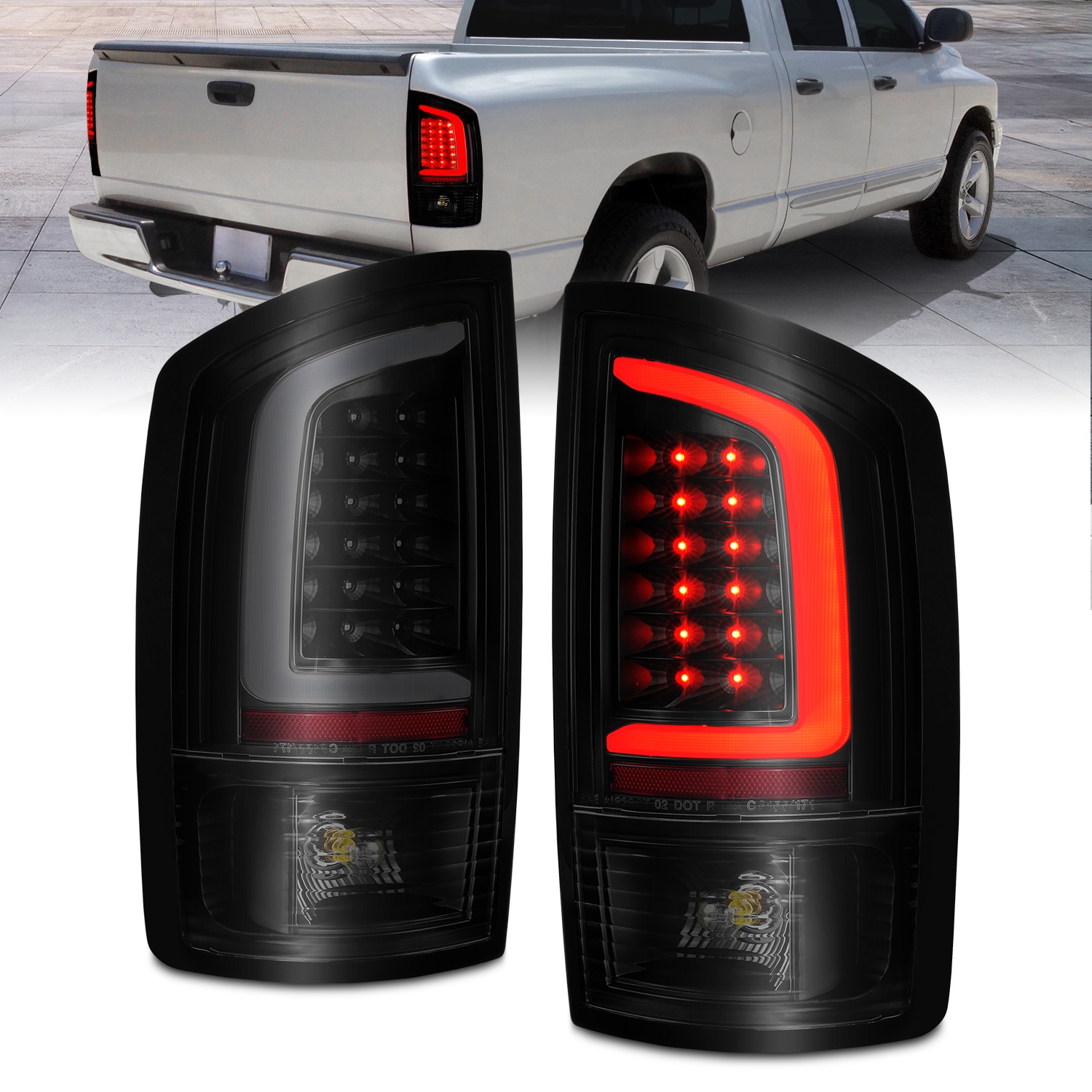 Anzo USA 311369 LED Tail Light Assembly Fits 02-06 Ram 1500 Ram 2500 Ram 3500