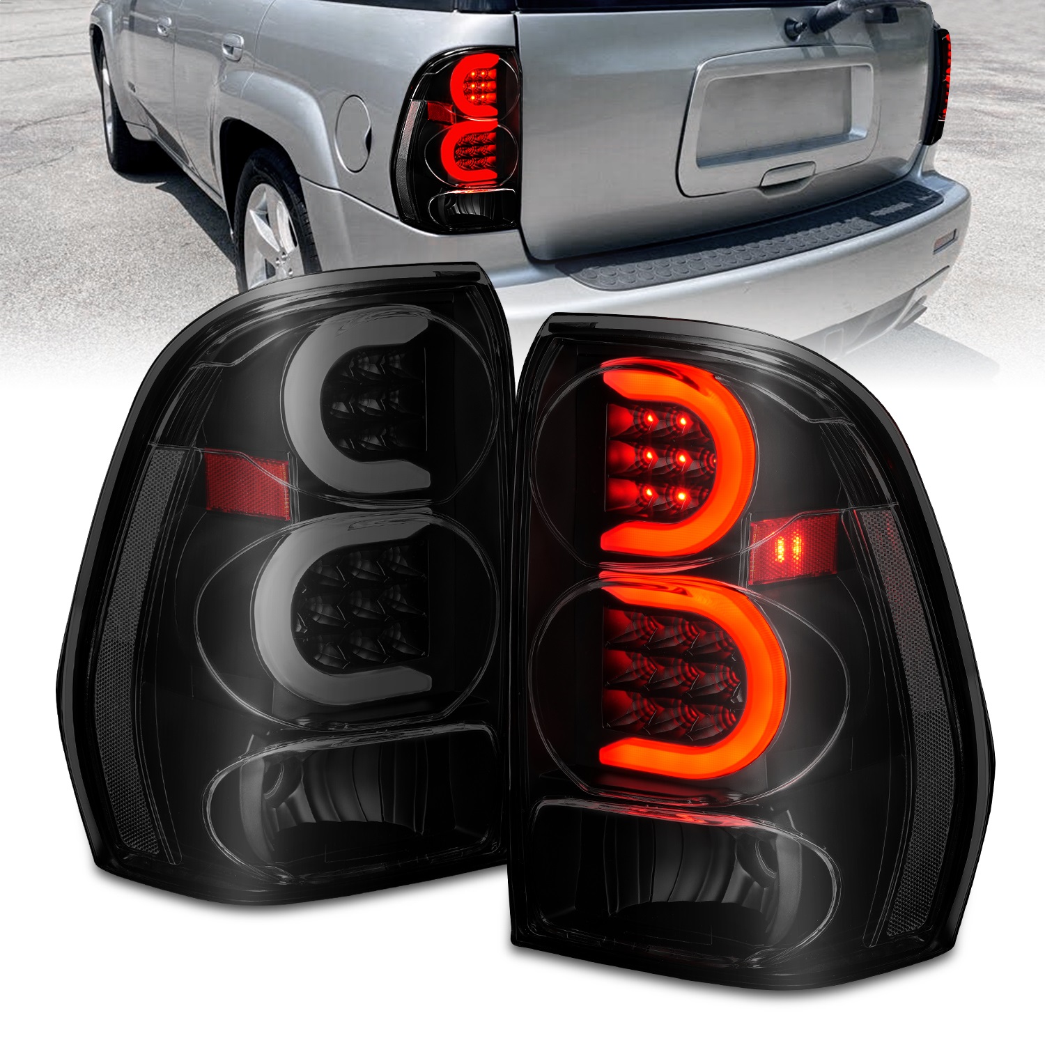 Anzo USA 311372 LED Tail Light Assembly Fits 02-09 Trailblazer