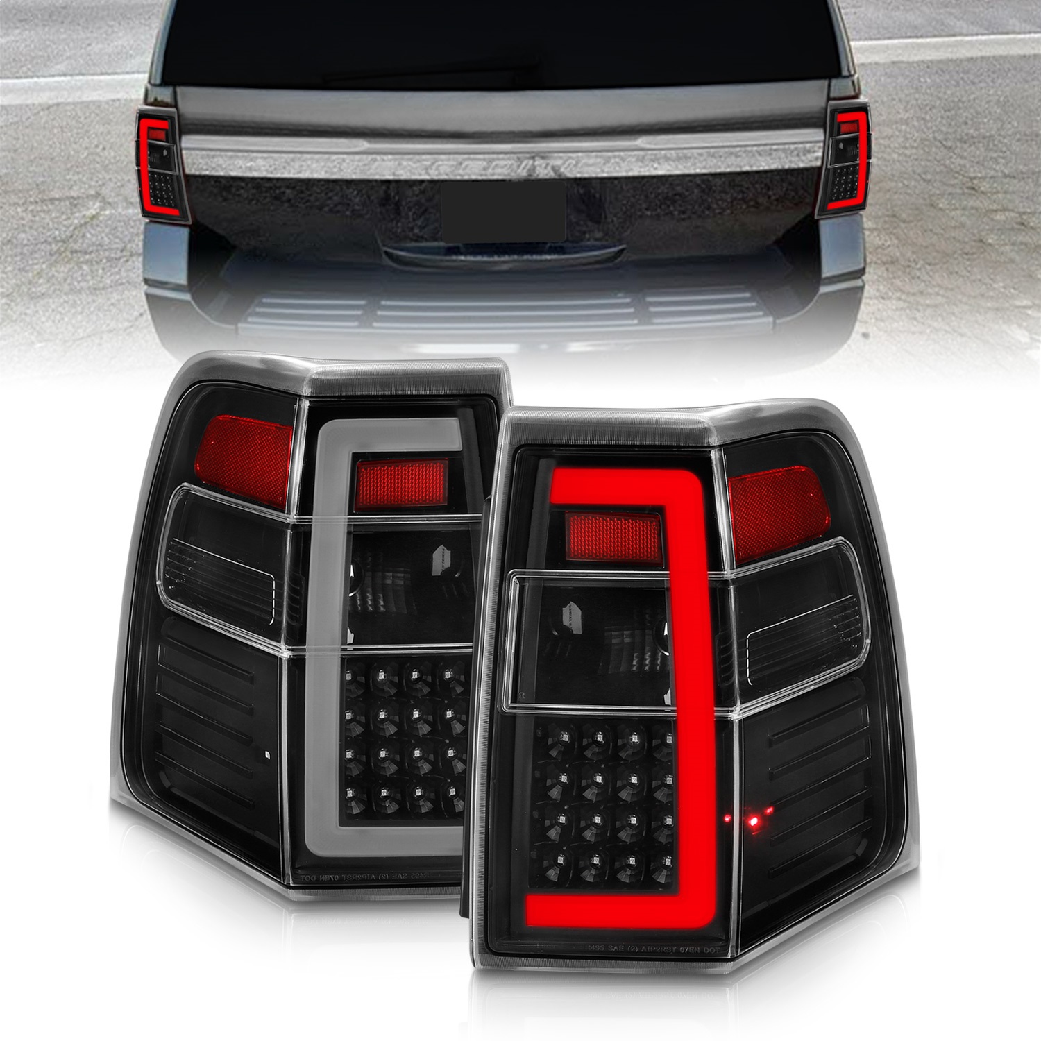 Anzo USA 311408 LED Tail Light Assembly Fits 07-17 Expedition