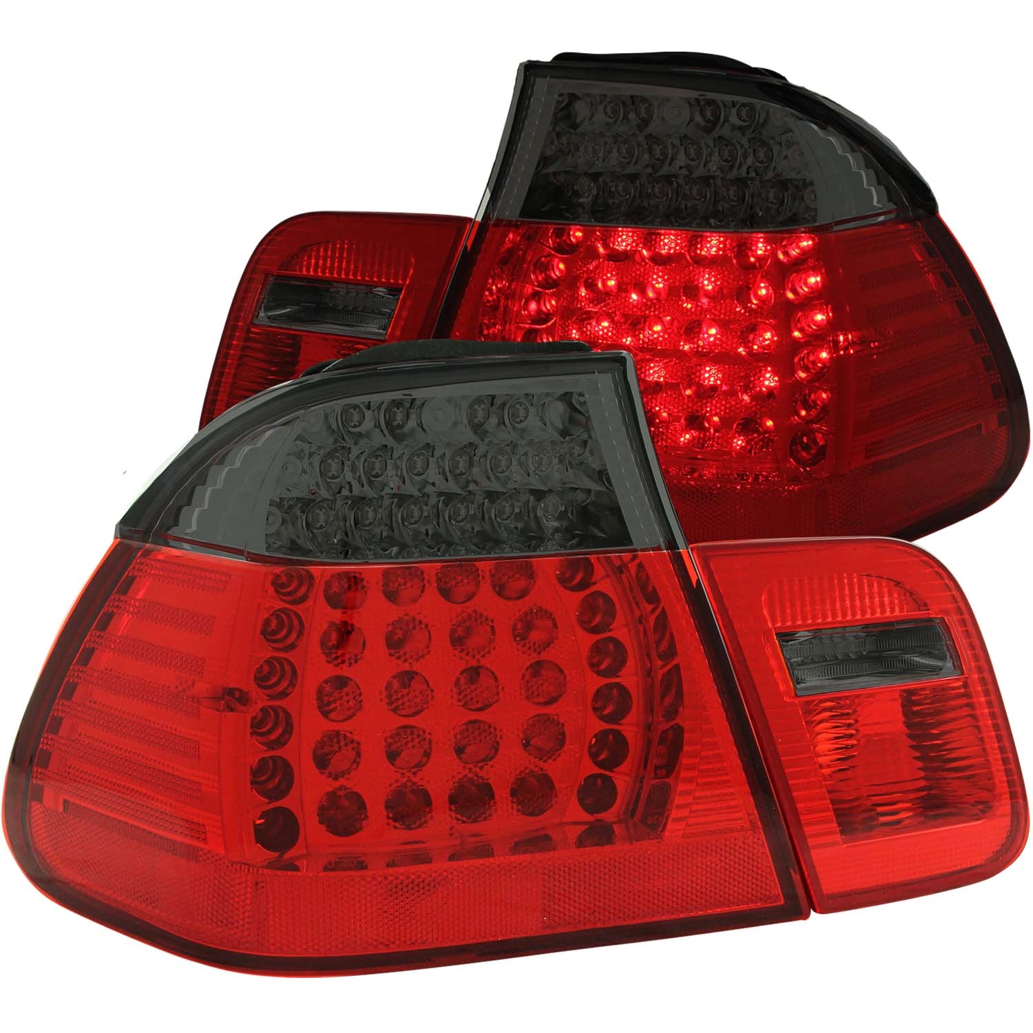 ANZO 321126 LED TAIL LIGHTS RED/SMOKE For 2000 323i